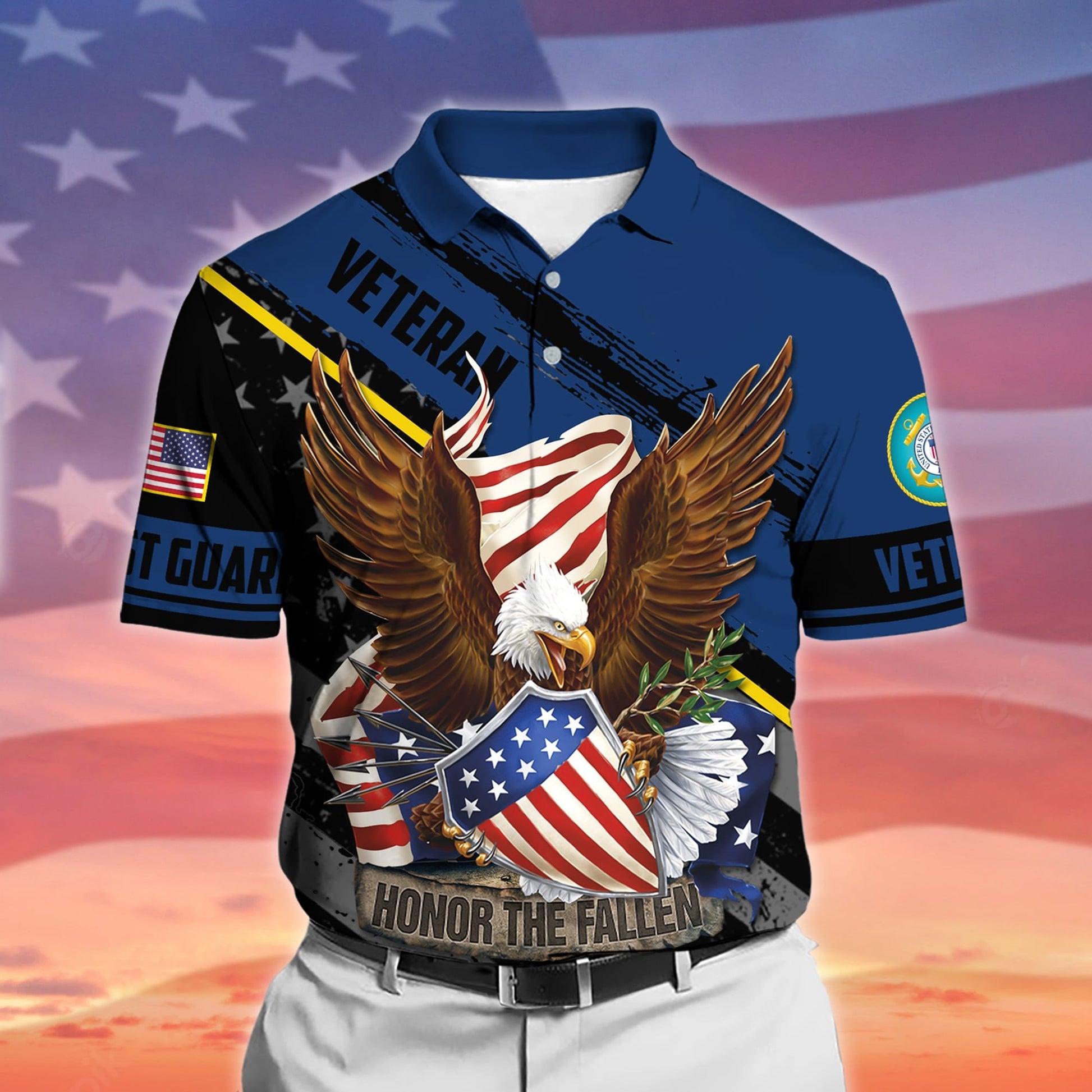 Premium Honor The Fallen US Veteran Polo And Hawaii Shirt NPVC091102