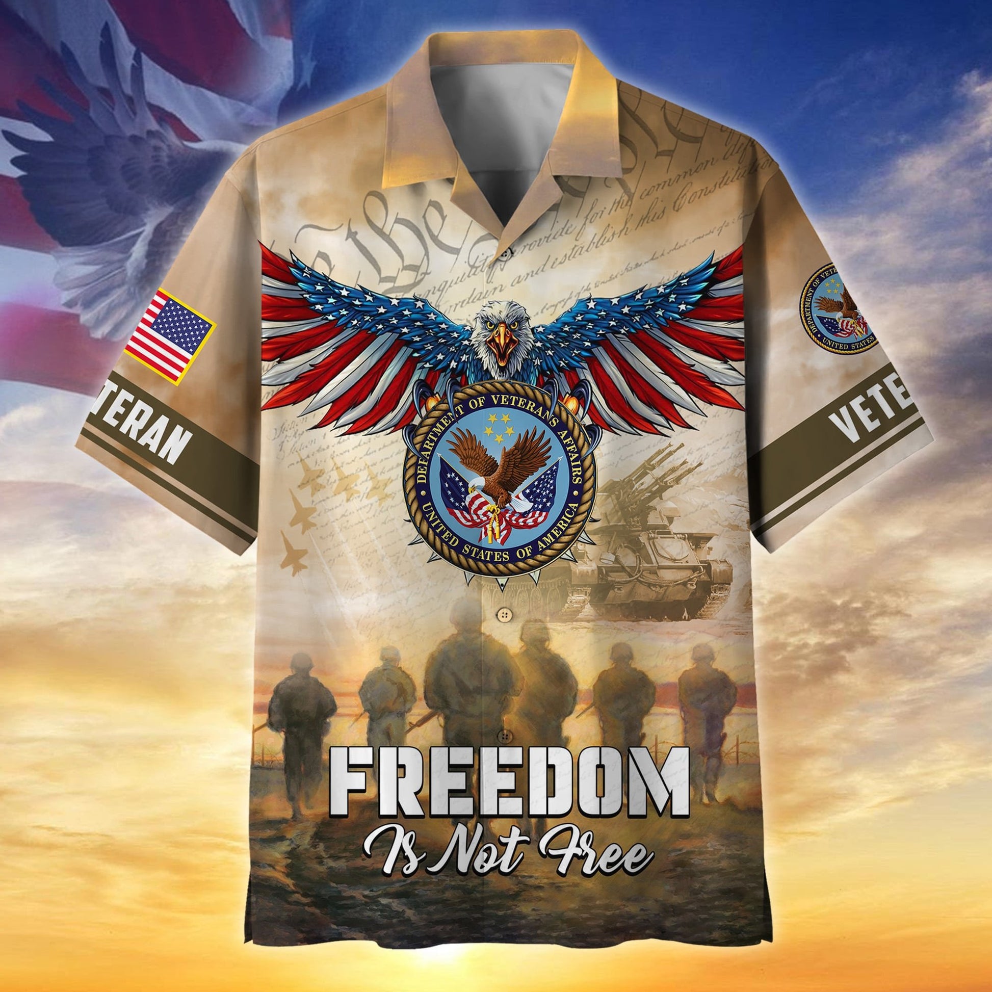 Premium Freedom Is Not Free US Veteran Hawaii Shirt NPVC130603
