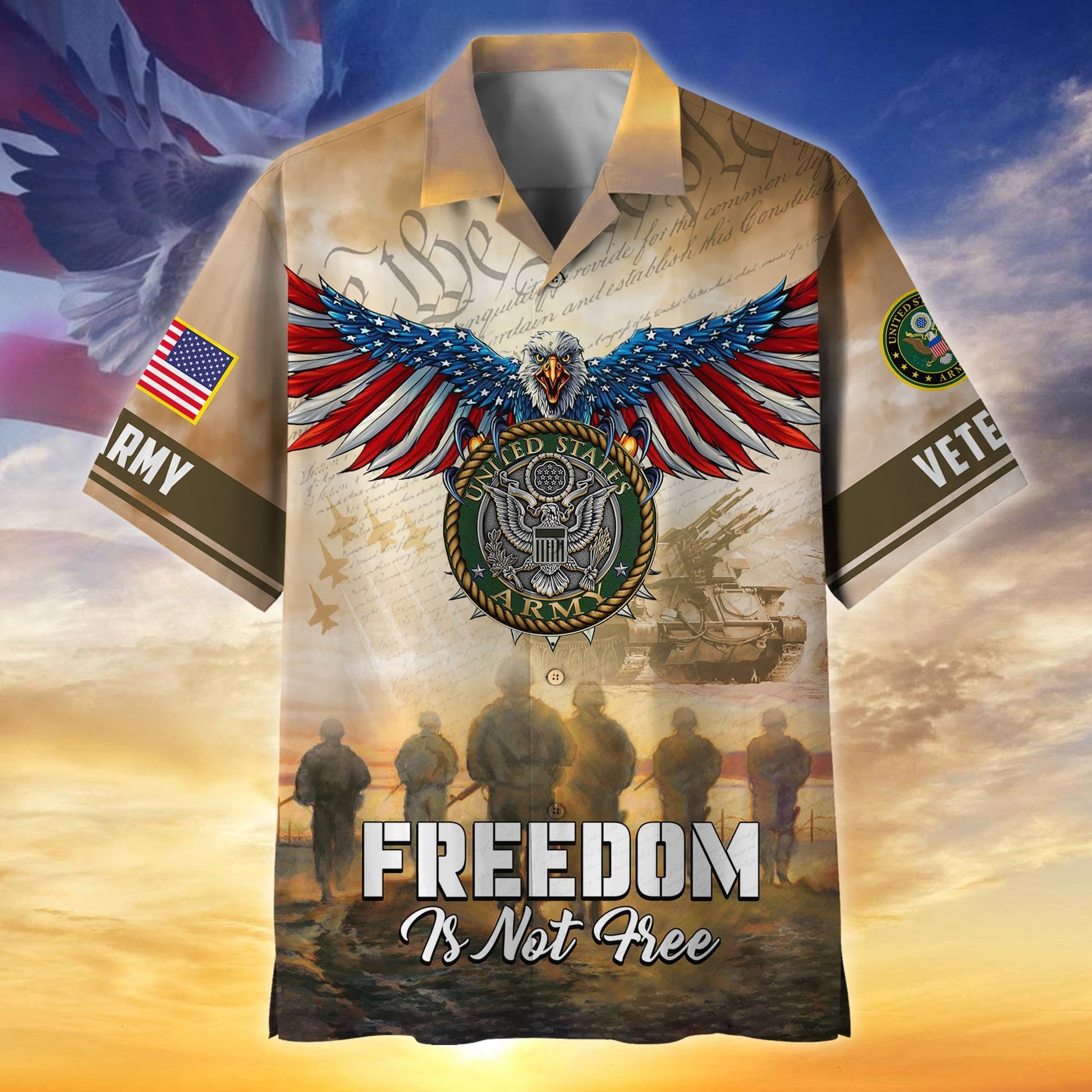 Premium Freedom Is Not Free US Veteran Hawaii Shirt NPVC130603