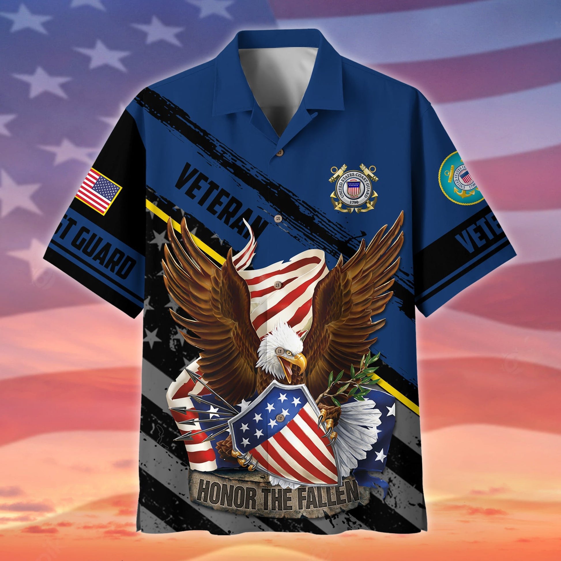 Premium Honor The Fallen US Veteran Polo And Hawaii Shirt NPVC091102