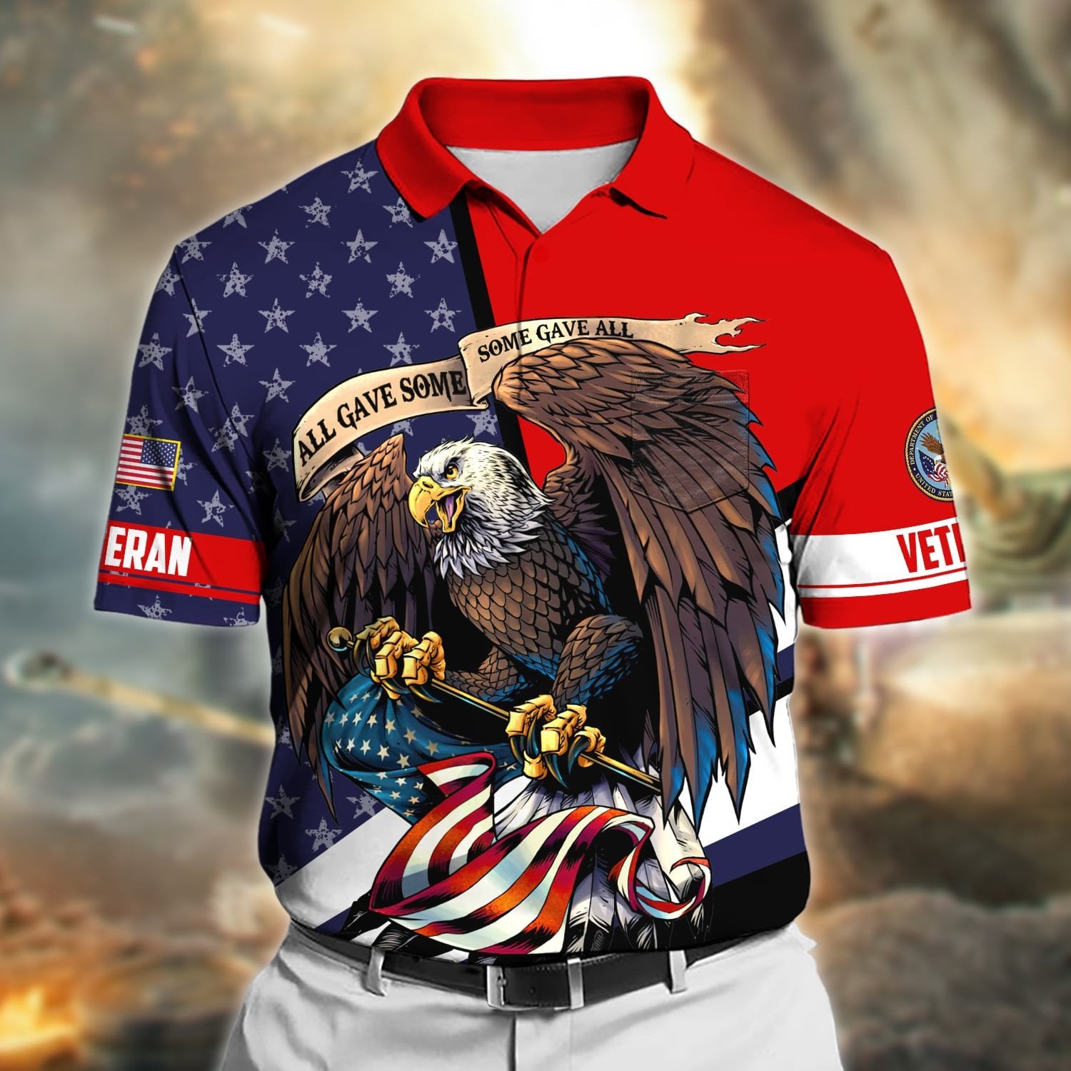 Premium All Gave Some Some Gave All US Veteran Polo Shirt With Pocket NPVC260401