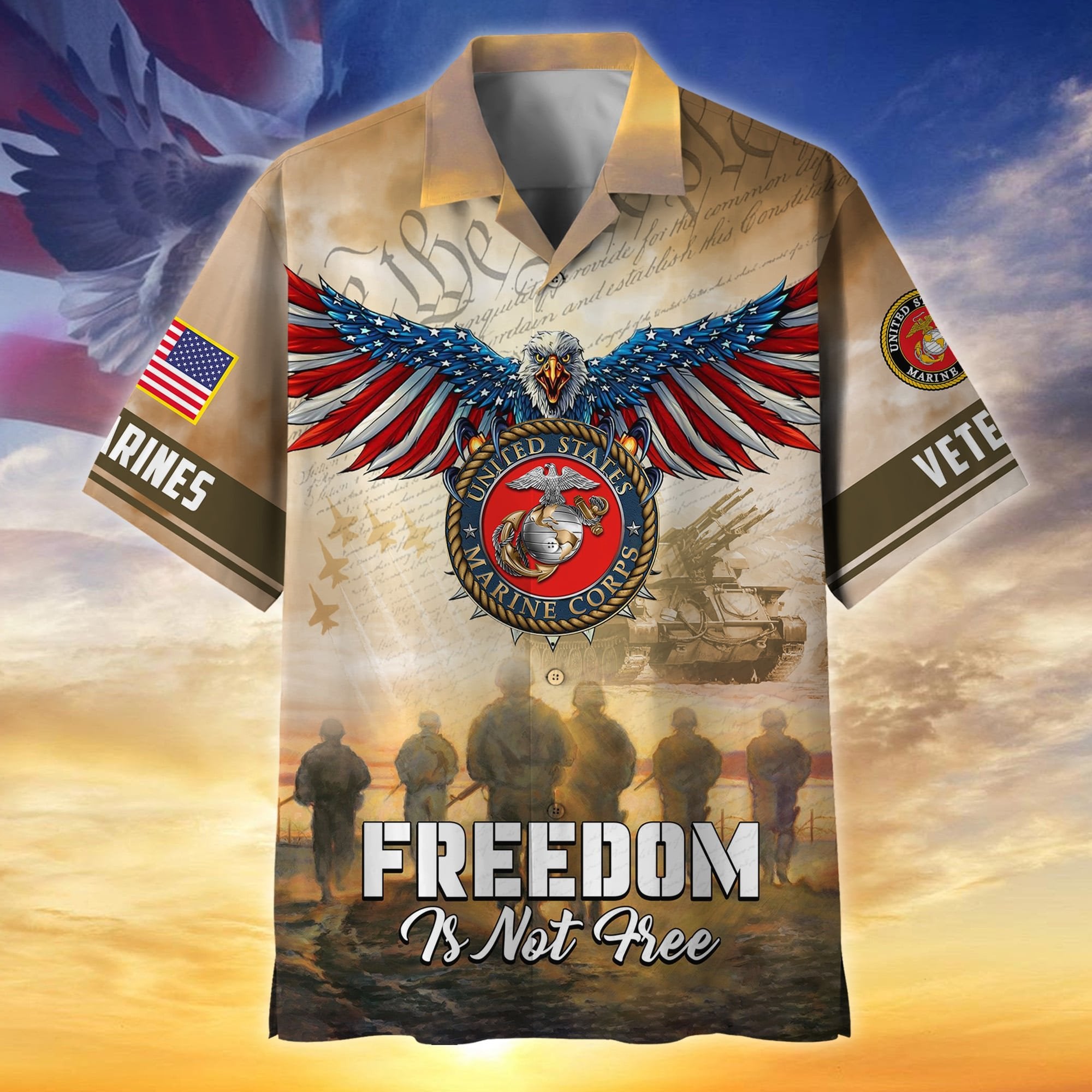 Premium Freedom Is Not Free US Veteran Hawaii Shirt NPVC130603
