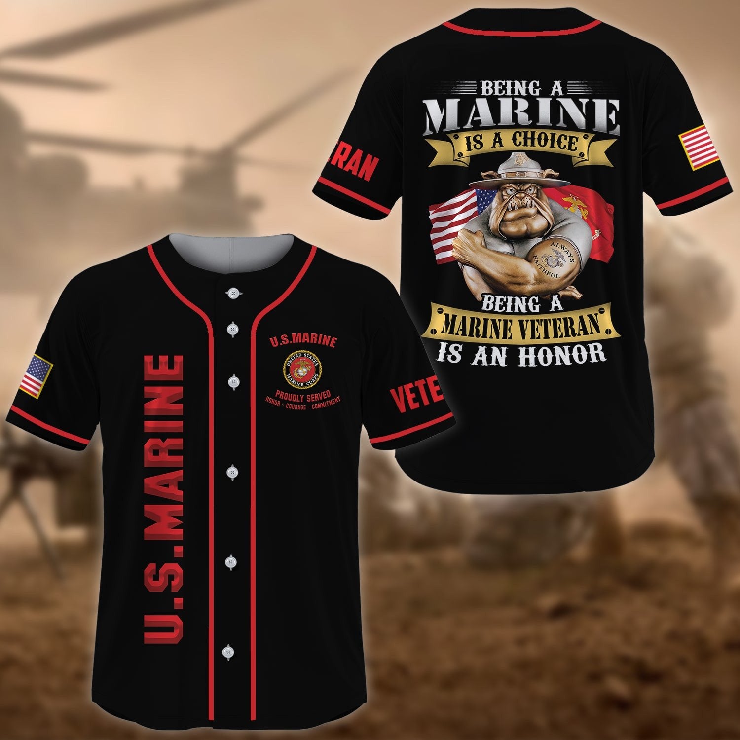 Premium Being A Veteran Is An Honor US Veteran Baseball Jersey NPVC310301