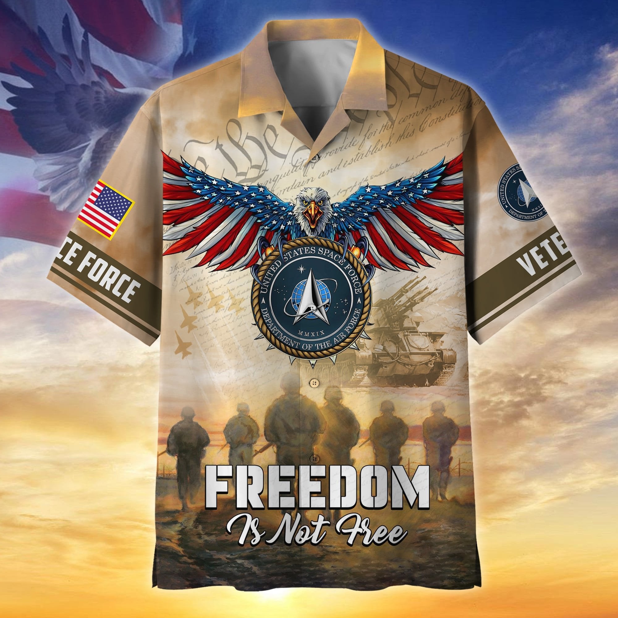 Premium Freedom Is Not Free US Veteran Hawaii Shirt NPVC130603