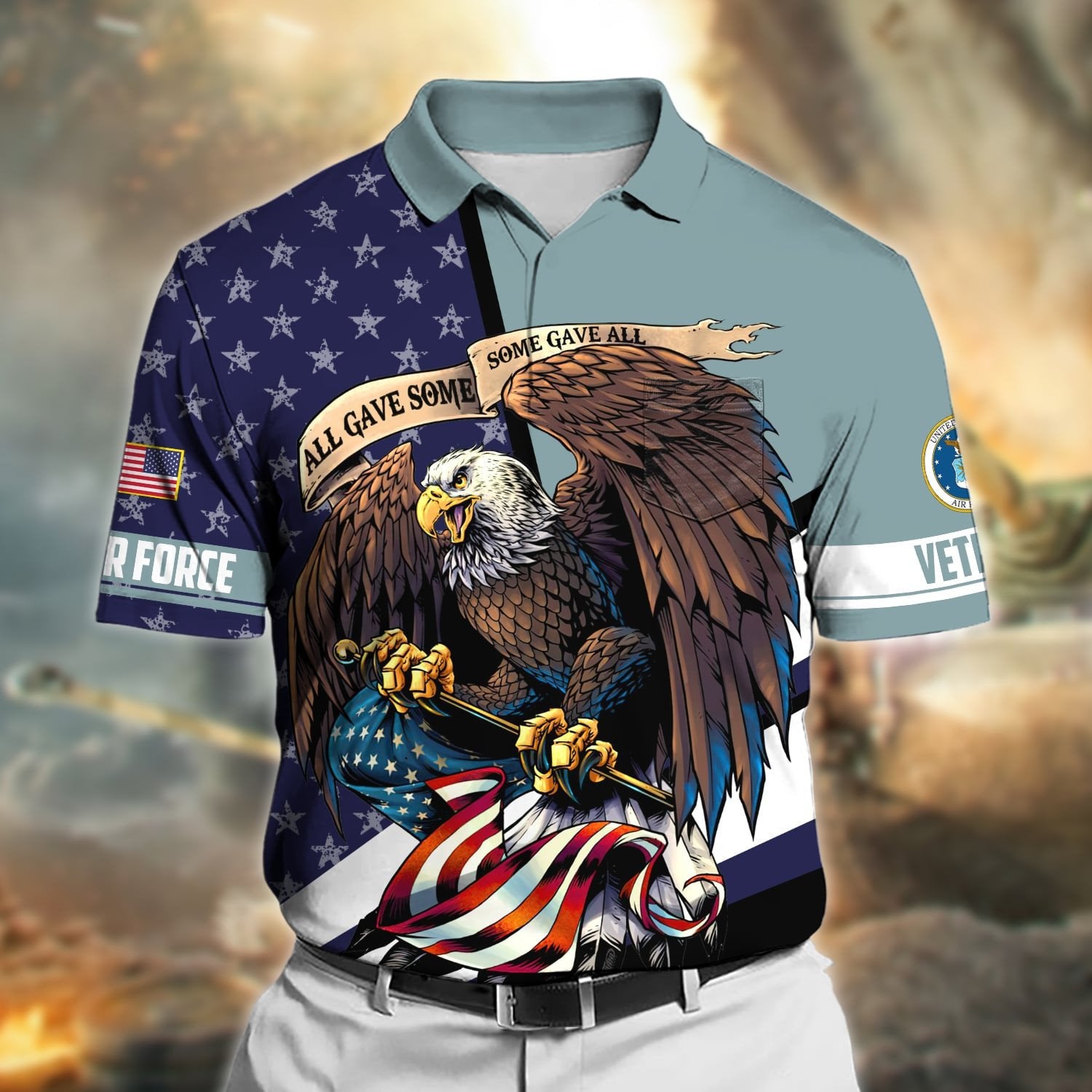 Premium All Gave Some Some Gave All US Veteran Polo Shirt With Pocket NPVC260401