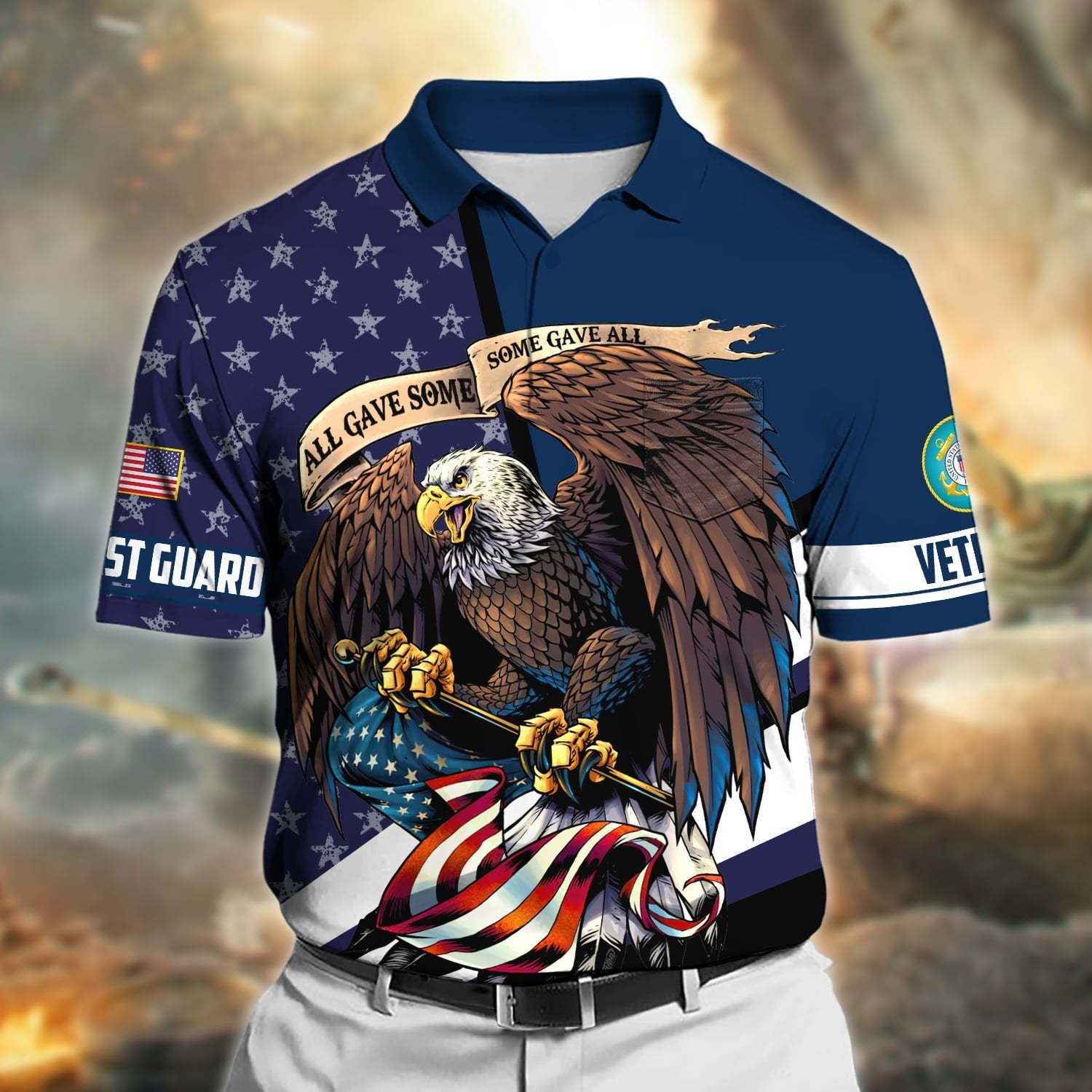 Premium All Gave Some Some Gave All US Veteran Polo Shirt With Pocket NPVC260401