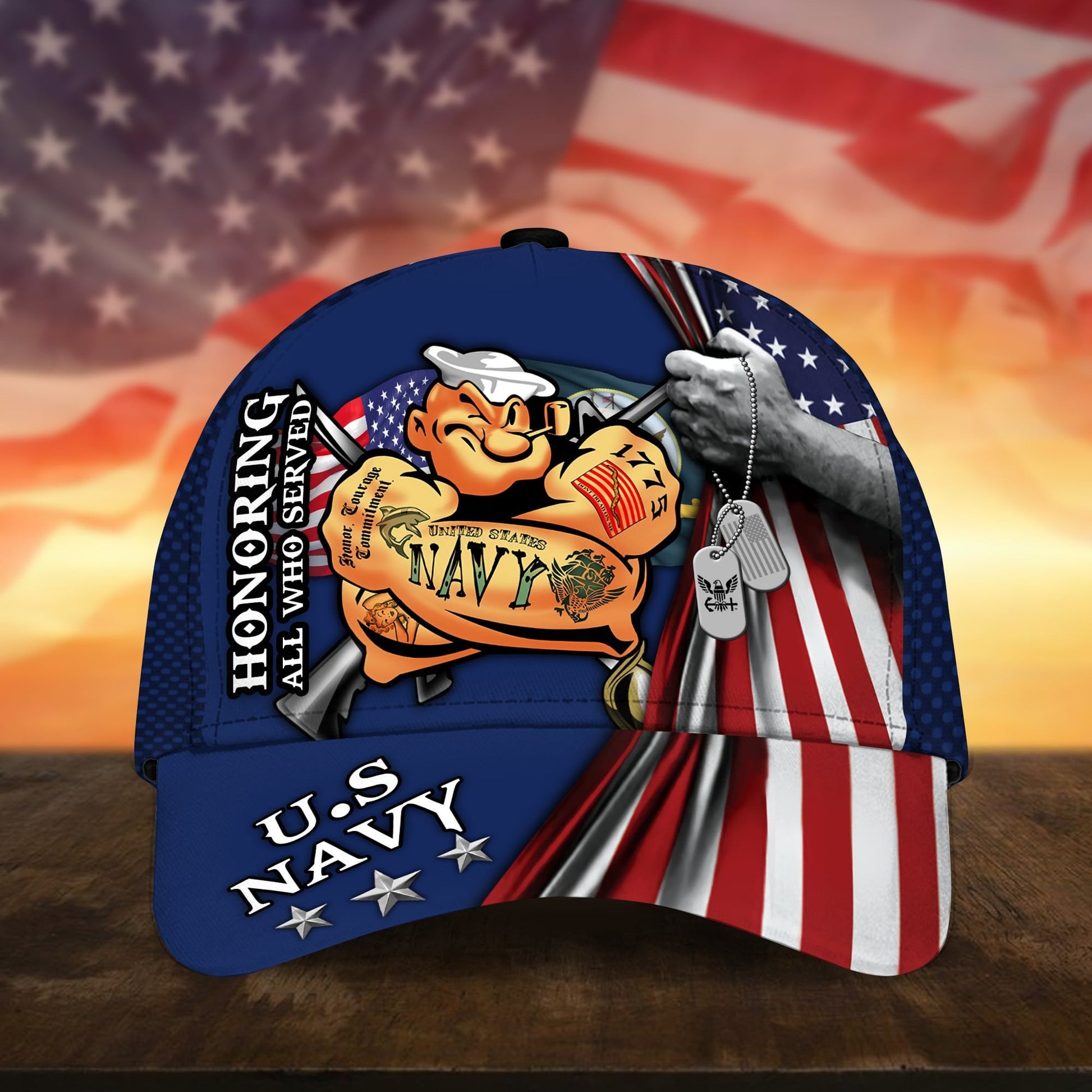 Premium Honoring All Who Served US Veteran Cap APVC100702
