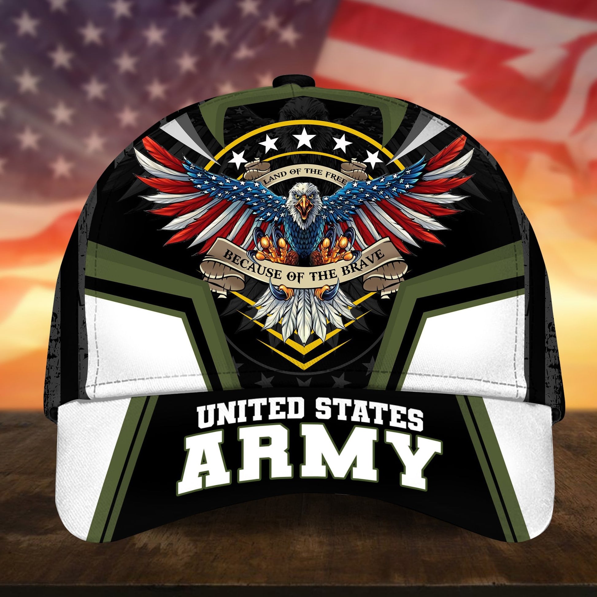 Premium Land Of The Free Because Of The Brave US Veteran Cap APVC190701