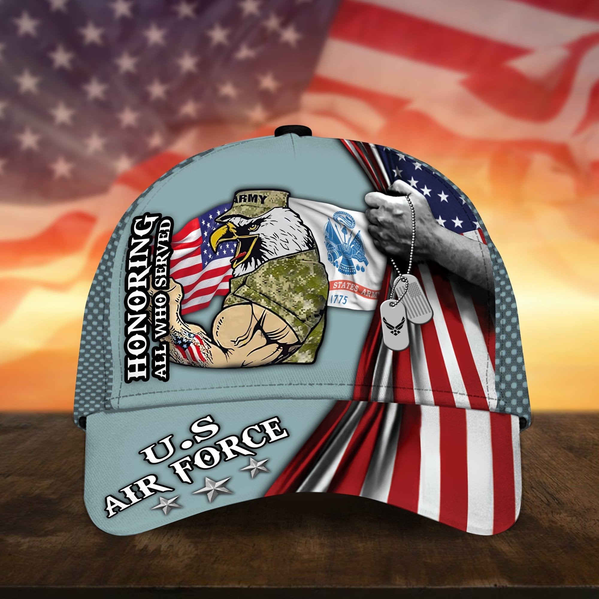Premium Honoring All Who Served US Veteran Cap APVC100702