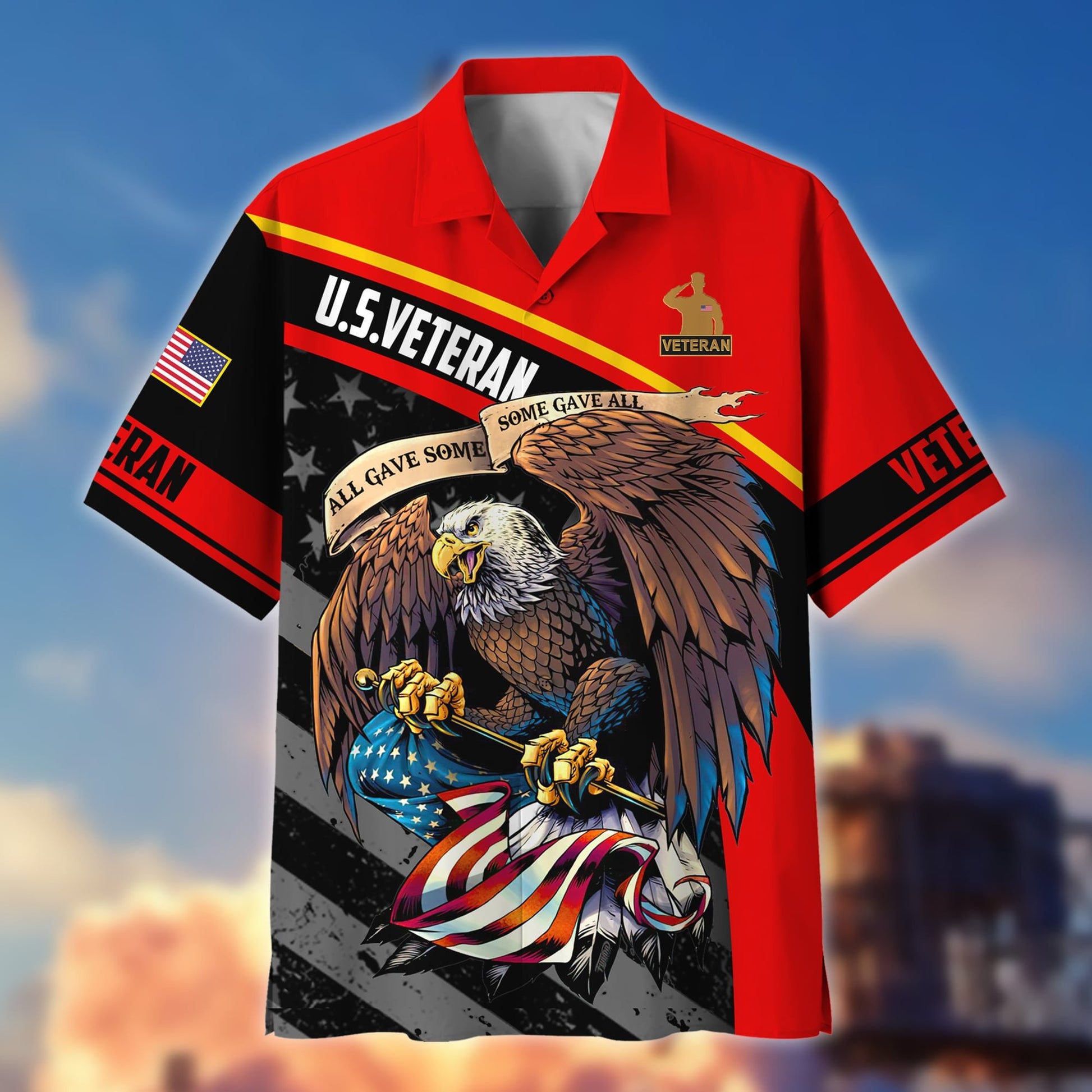 Premium Eagle US Veteran Hawaii Shirt NPVC060302