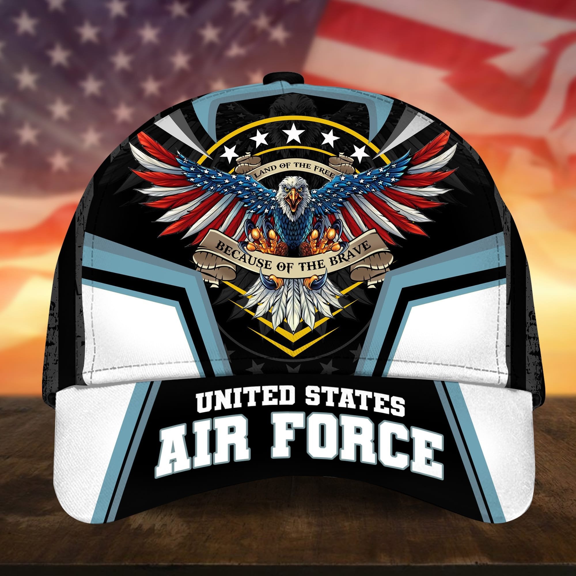 Premium Land Of The Free Because Of The Brave US Veteran Cap APVC190701