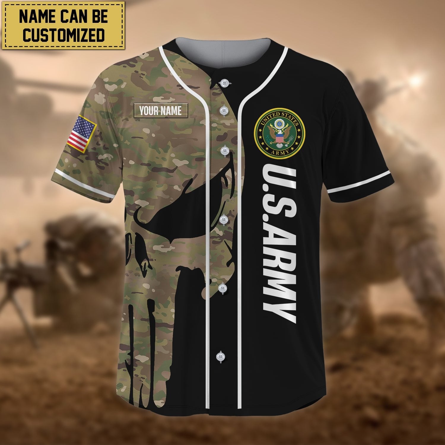 Premium Personalised US Veteran Baseball Jersey NPVC100201