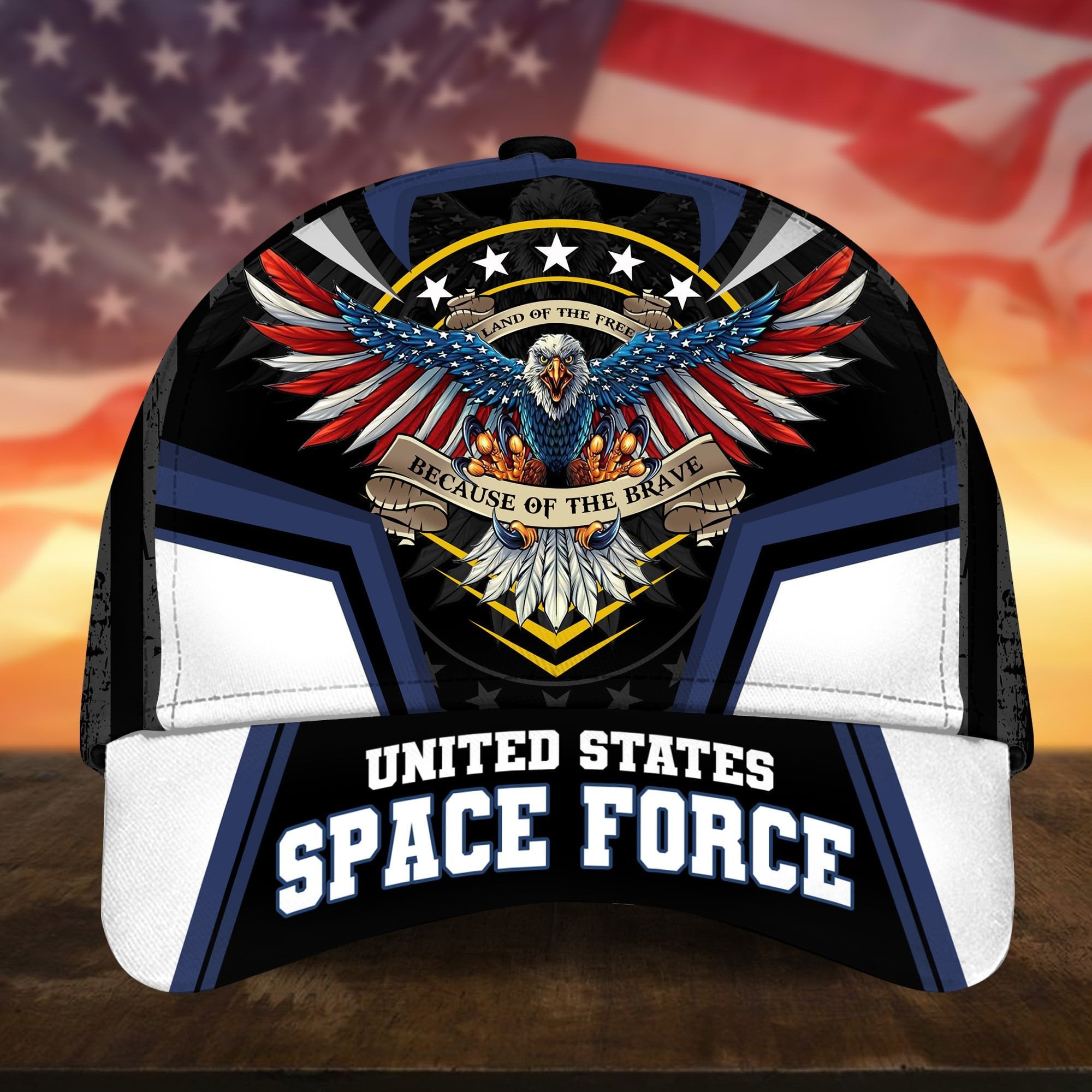 Premium Land Of The Free Because Of The Brave US Veteran Cap APVC190701