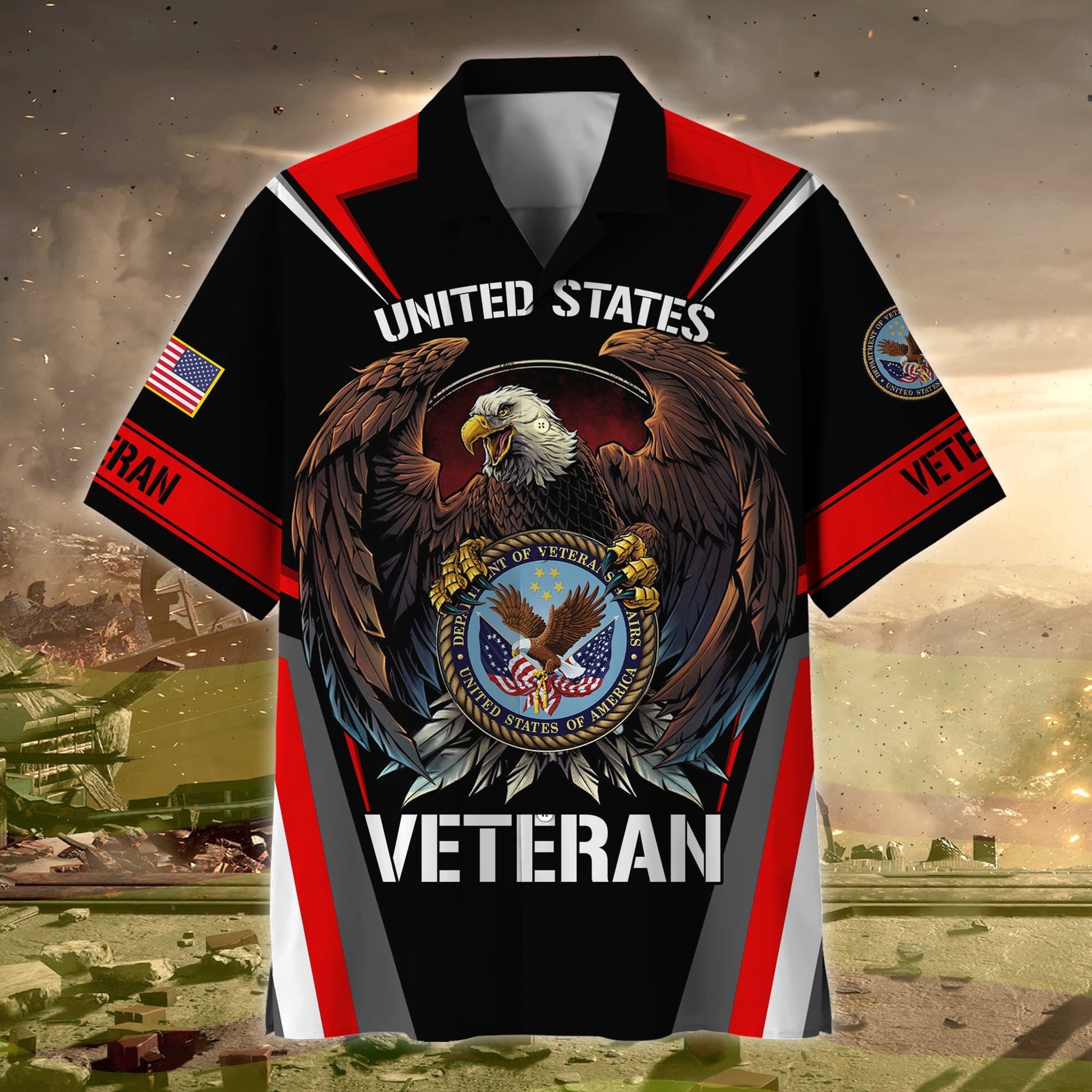 Premium US Multiple Service Veteran Hawaii Shirt NPVC230204