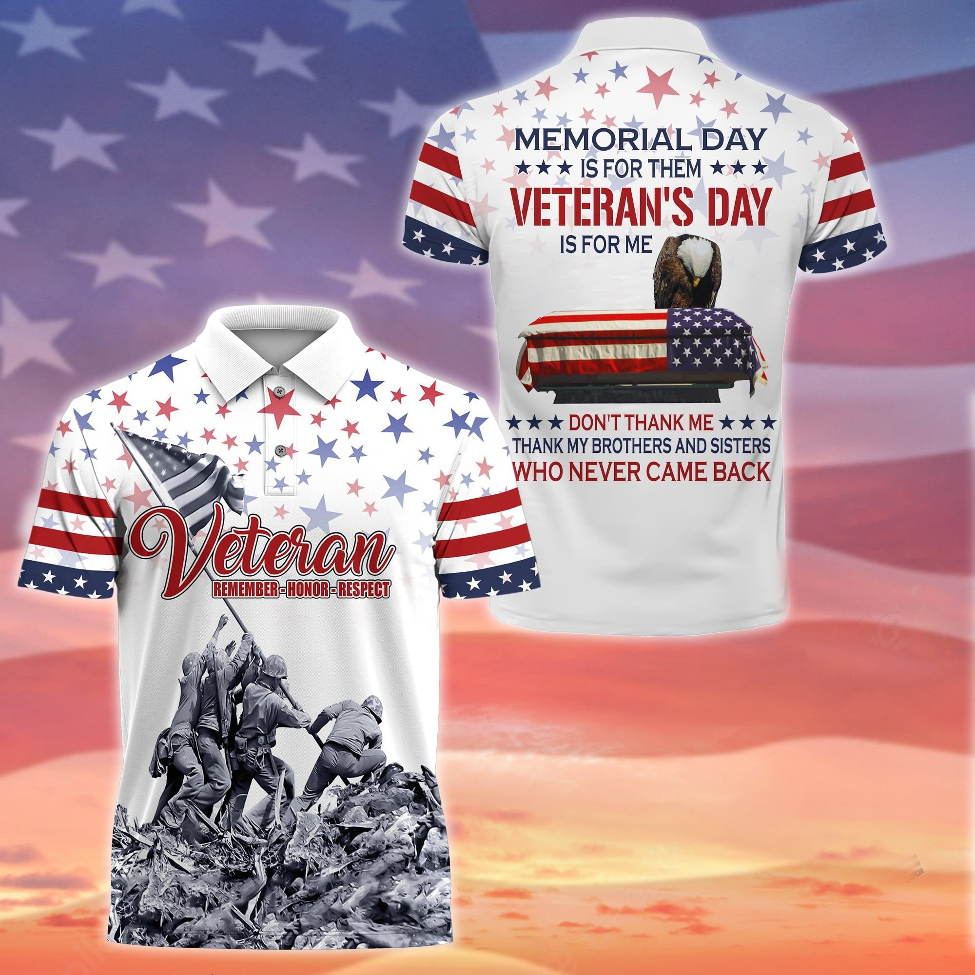 Premium Memorial Day Is For Them Polo And Hawaii Shirt NPVC060201