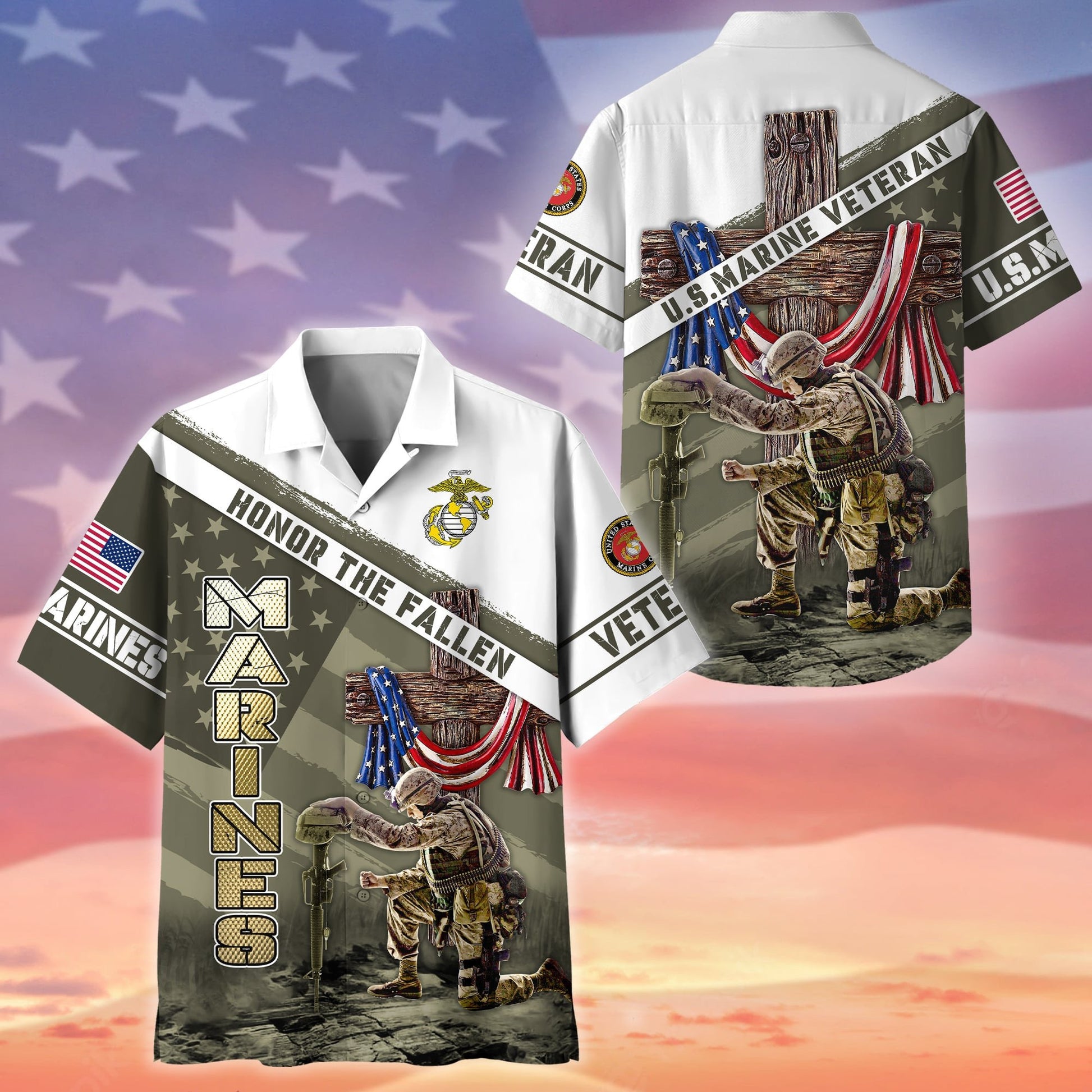 Premium Honor The Fallen US Veteran Hawaii Shirt NPVC290601