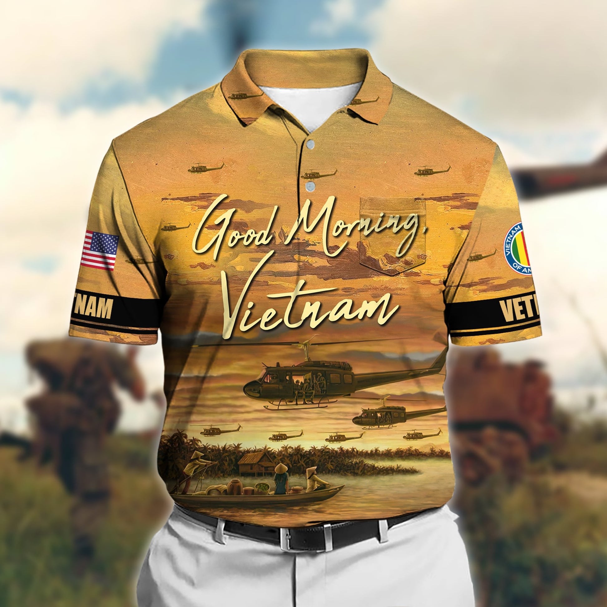Premium Good Morning, Vietnam Polo And Hawaii Shirt NPVC260402