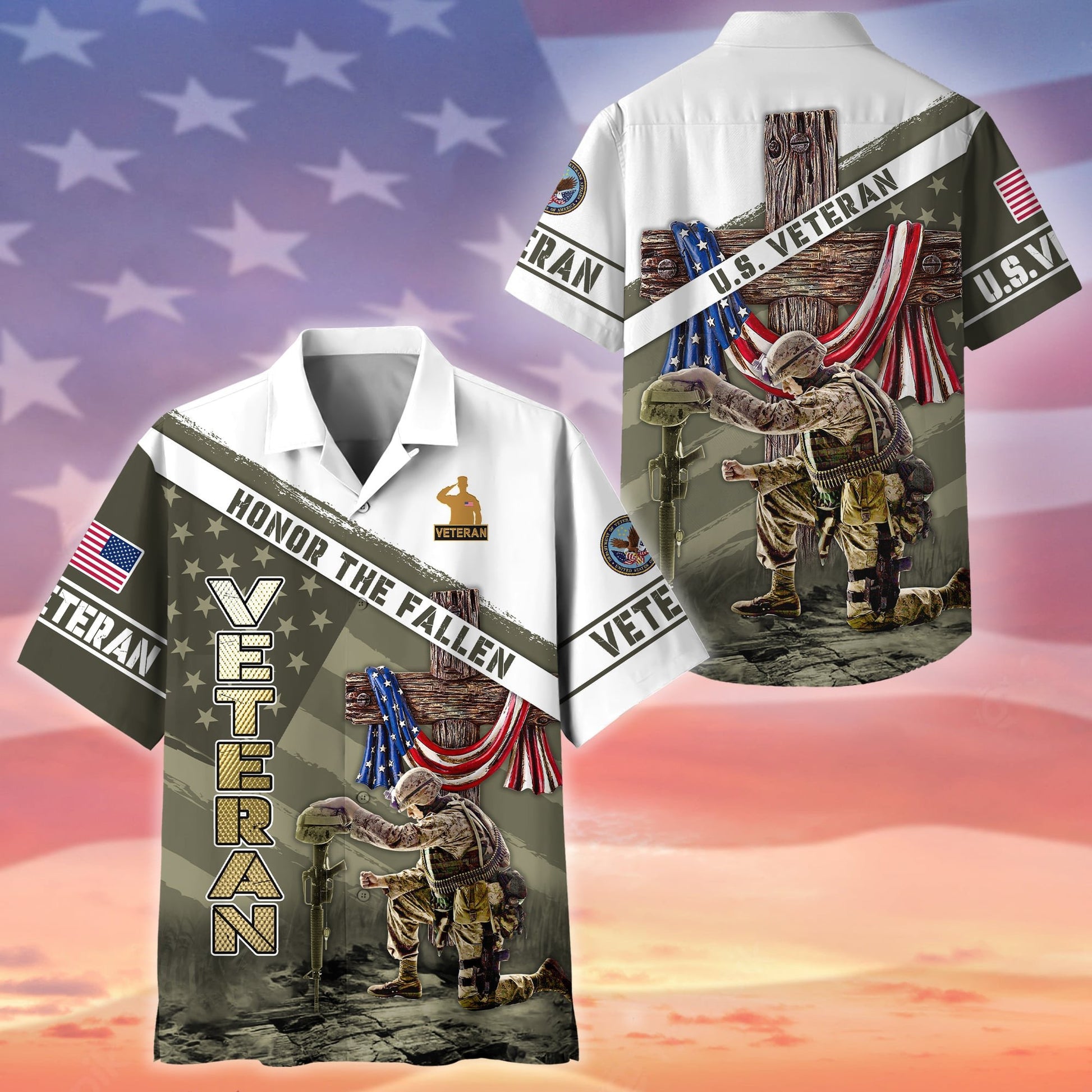 Premium Honor The Fallen US Veteran Hawaii Shirt NPVC290601