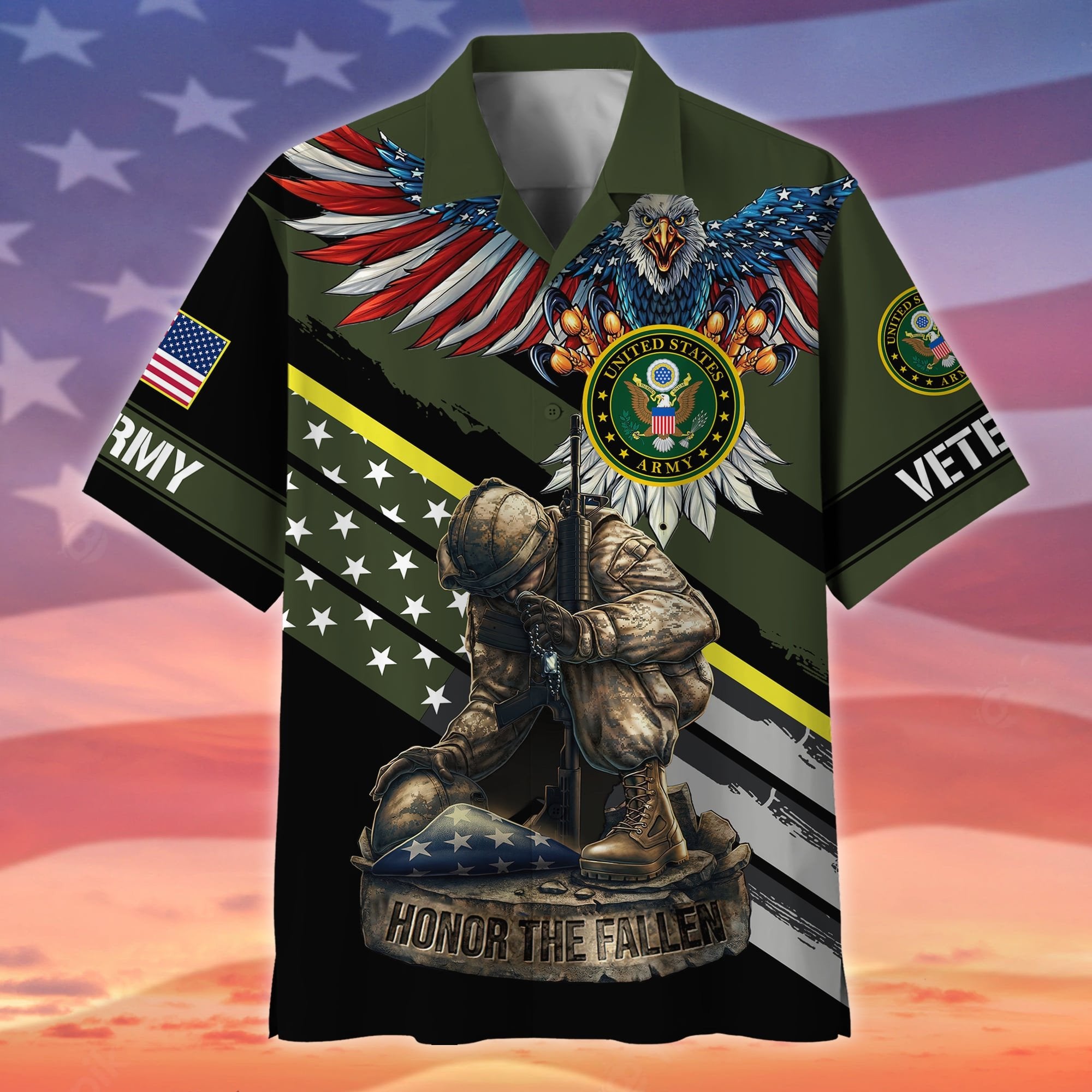 Premium Honor The Fallen US Veteran Hawaii Shirt NPVC150501