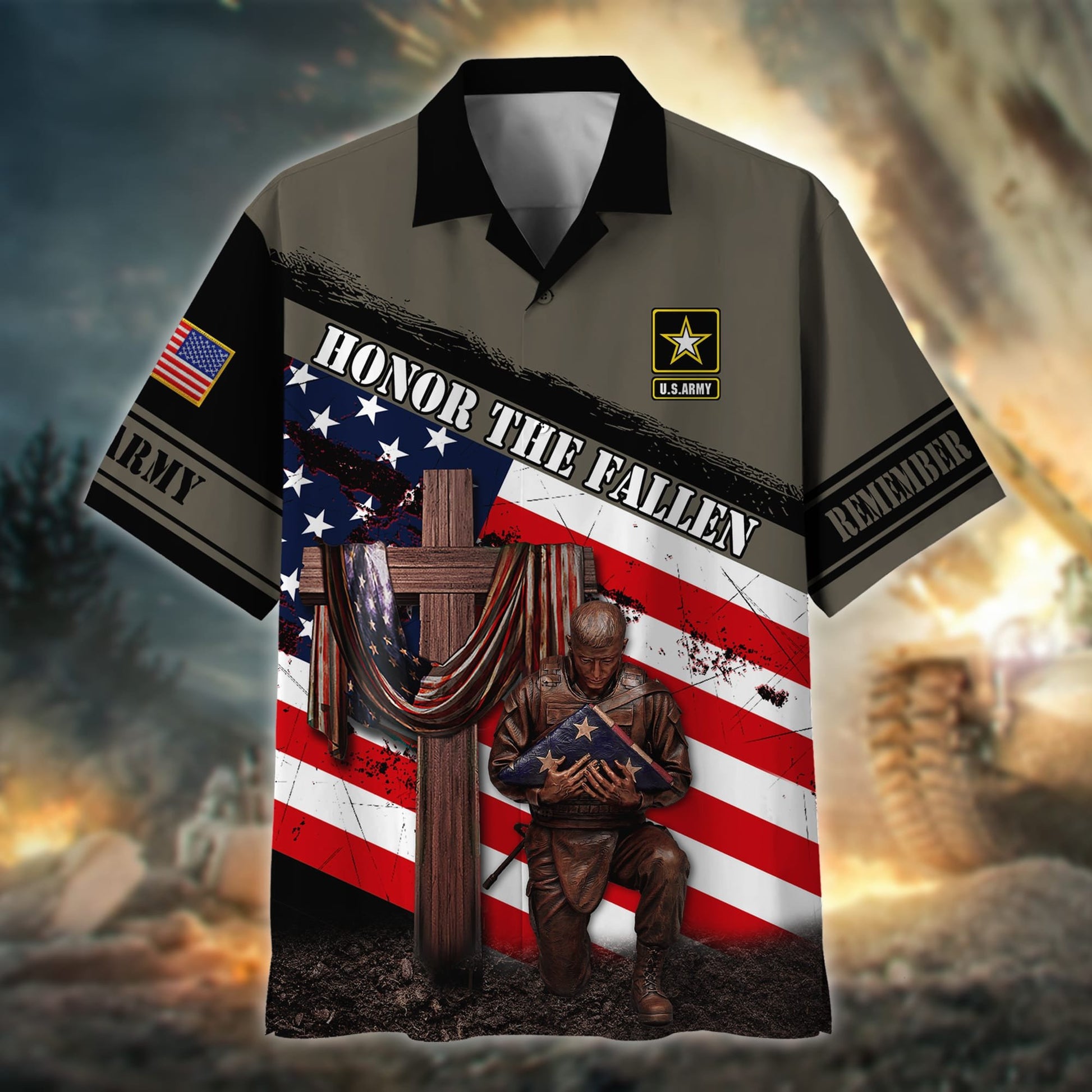 Premium Honor The Fallen US Veteran Polo And Hawaii Shirt NPVC220202