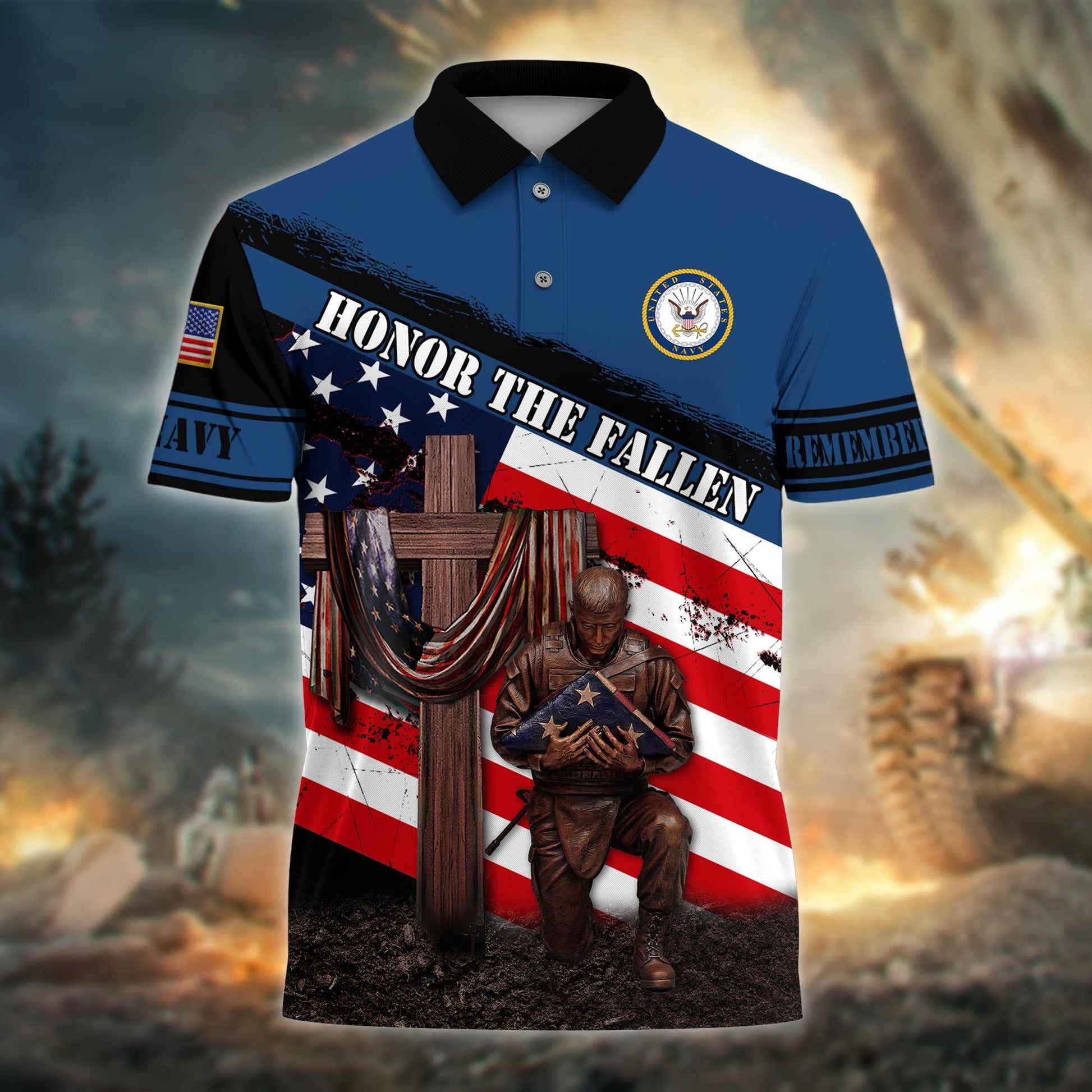 Premium Honor The Fallen US Veteran Polo And Hawaii Shirt NPVC220202