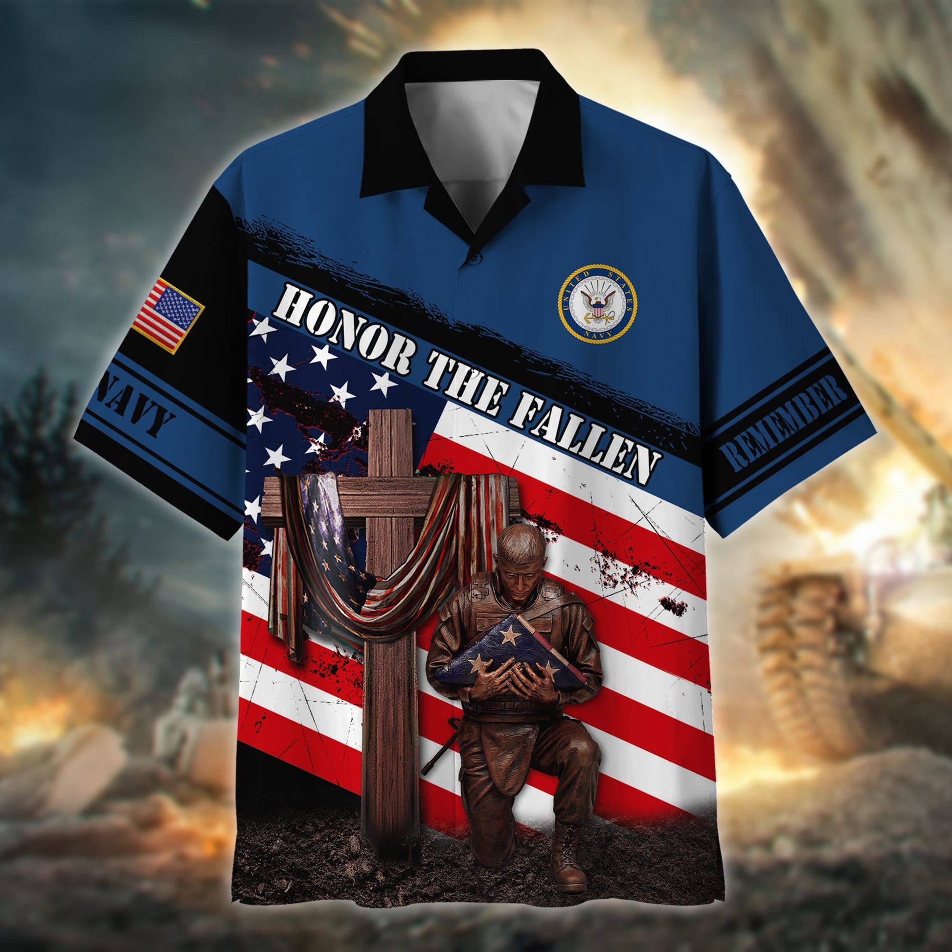 Premium Honor The Fallen US Veteran Polo And Hawaii Shirt NPVC220202
