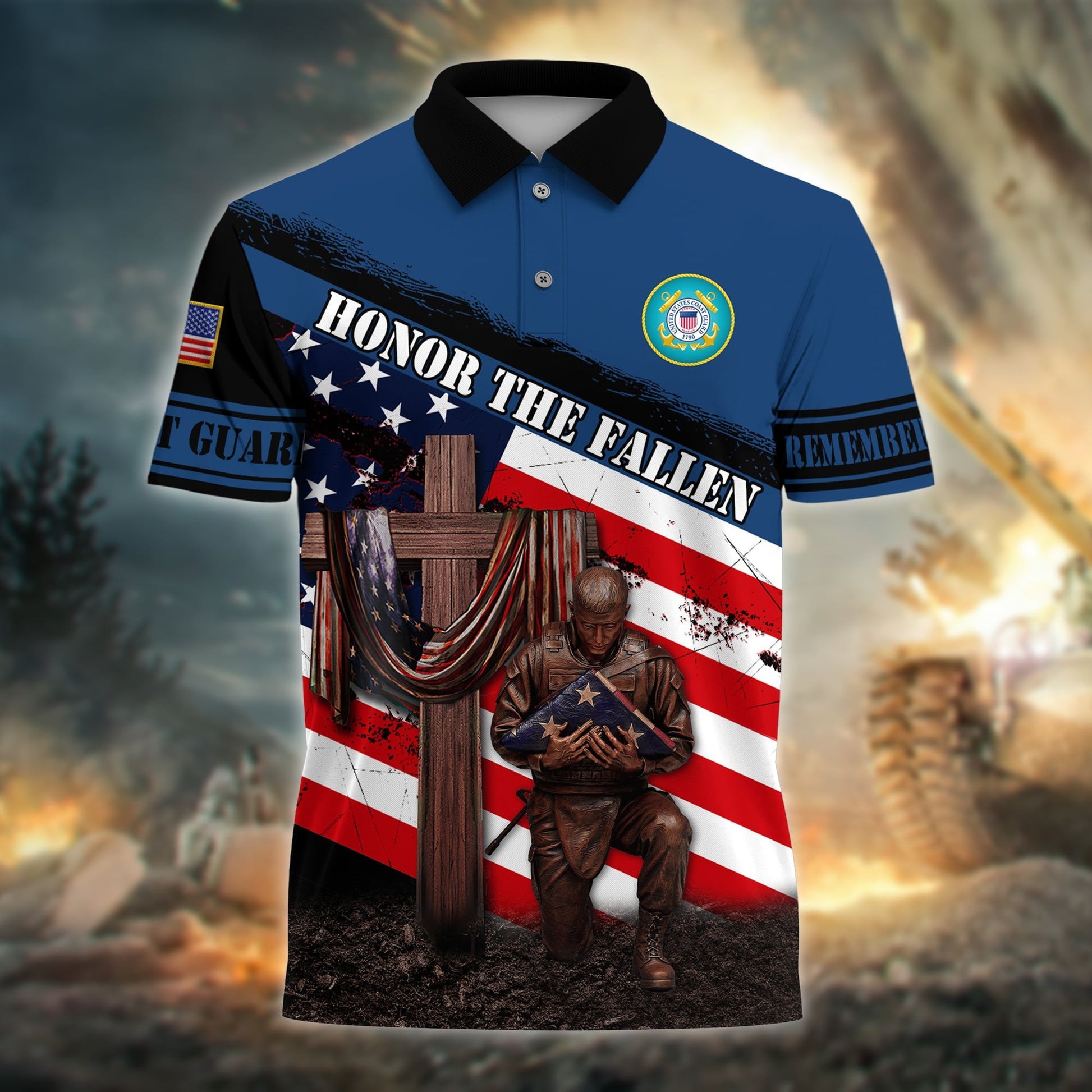 Premium Honor The Fallen US Veteran Polo And Hawaii Shirt NPVC220202