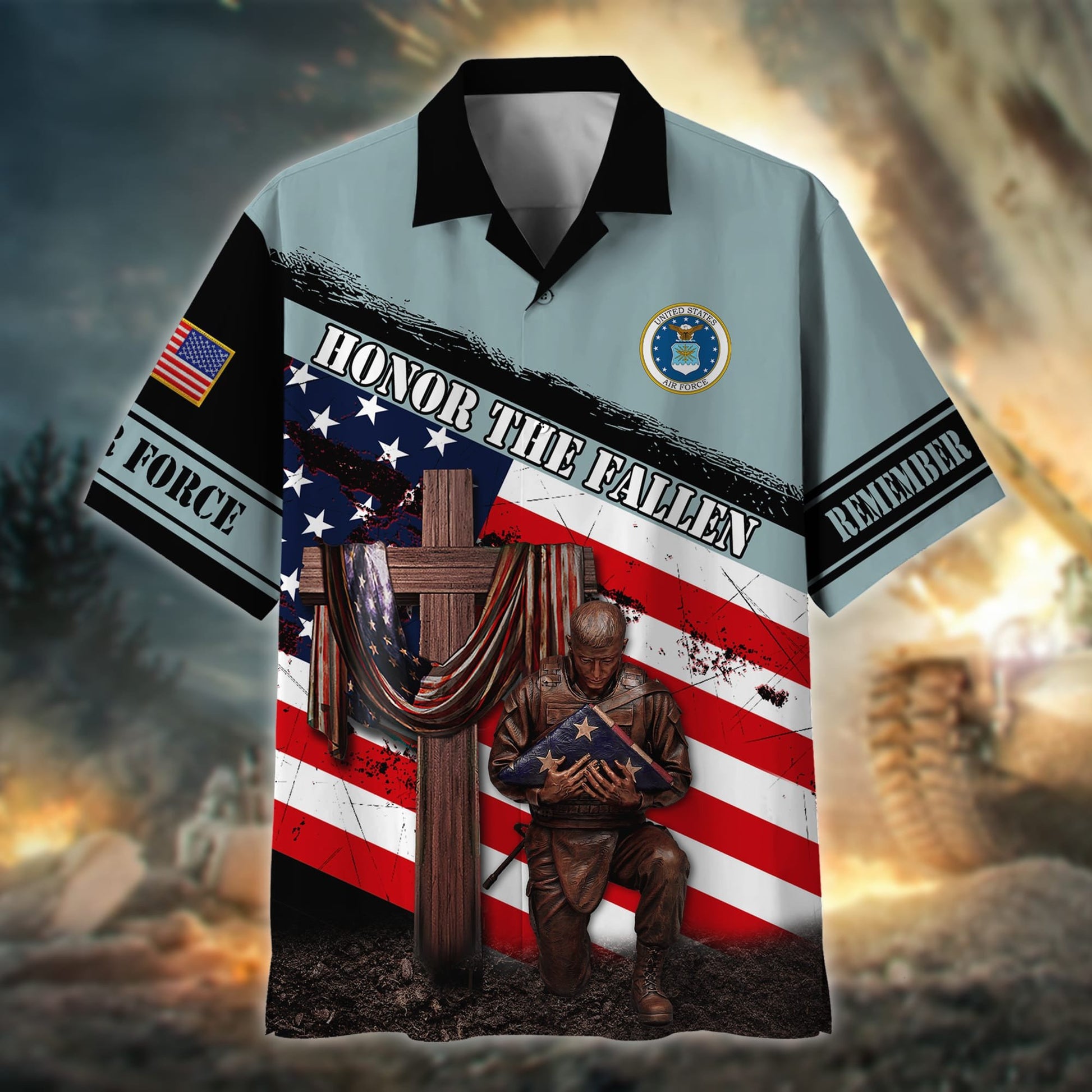 Premium Honor The Fallen US Veteran Polo And Hawaii Shirt NPVC220202