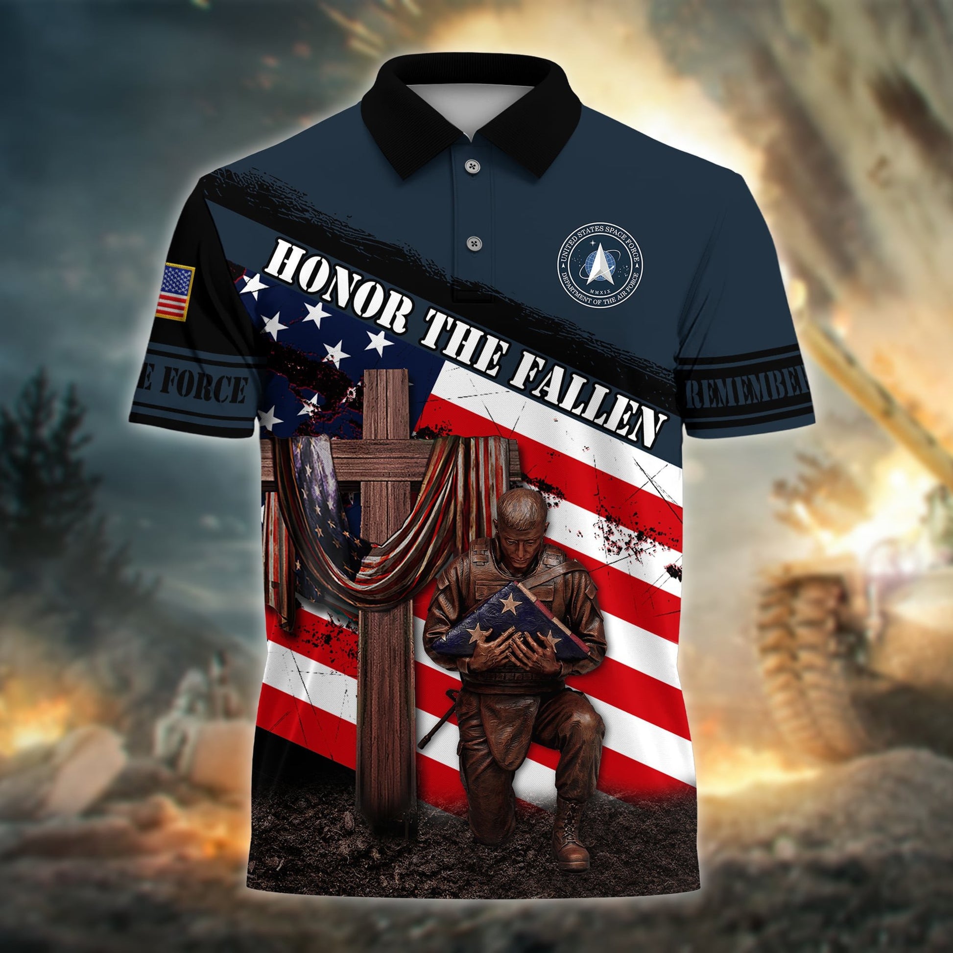 Premium Honor The Fallen US Veteran Polo And Hawaii Shirt NPVC220202