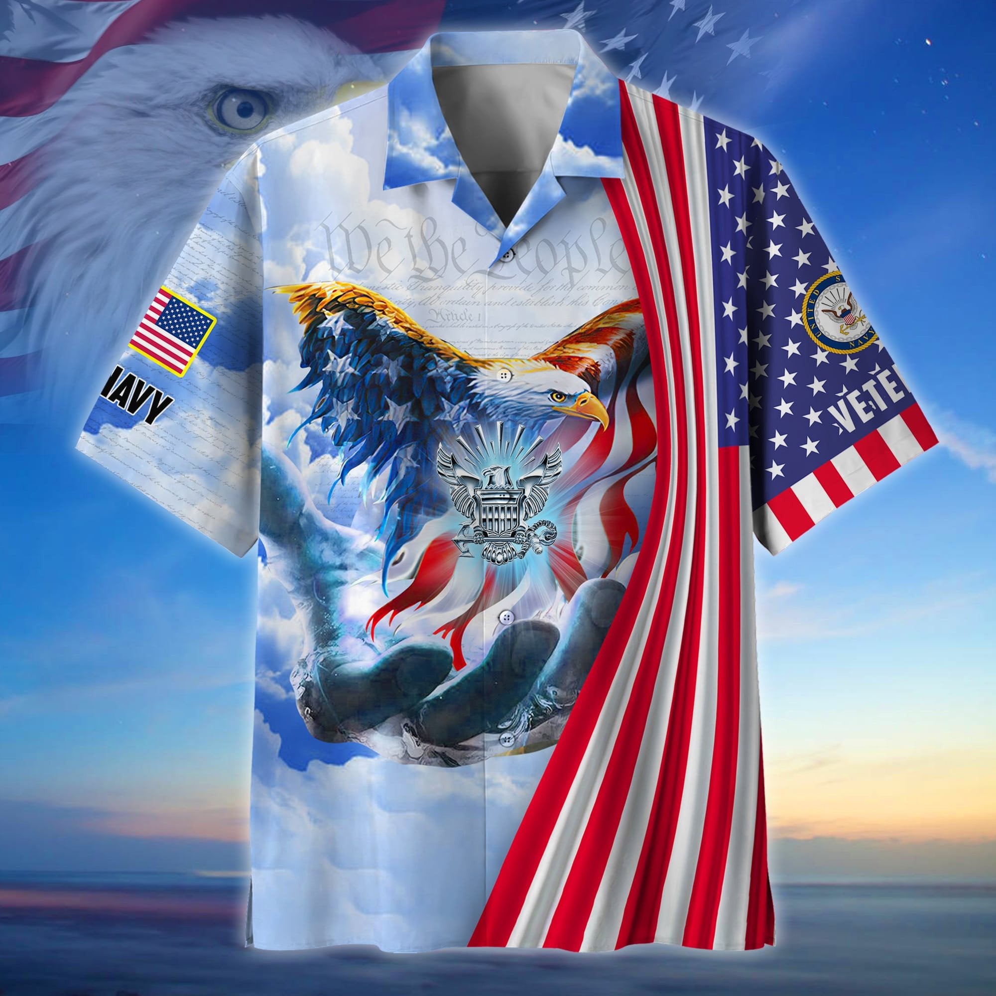 Premium American Pride US Veteran Hawaii Shirt NPVC290501