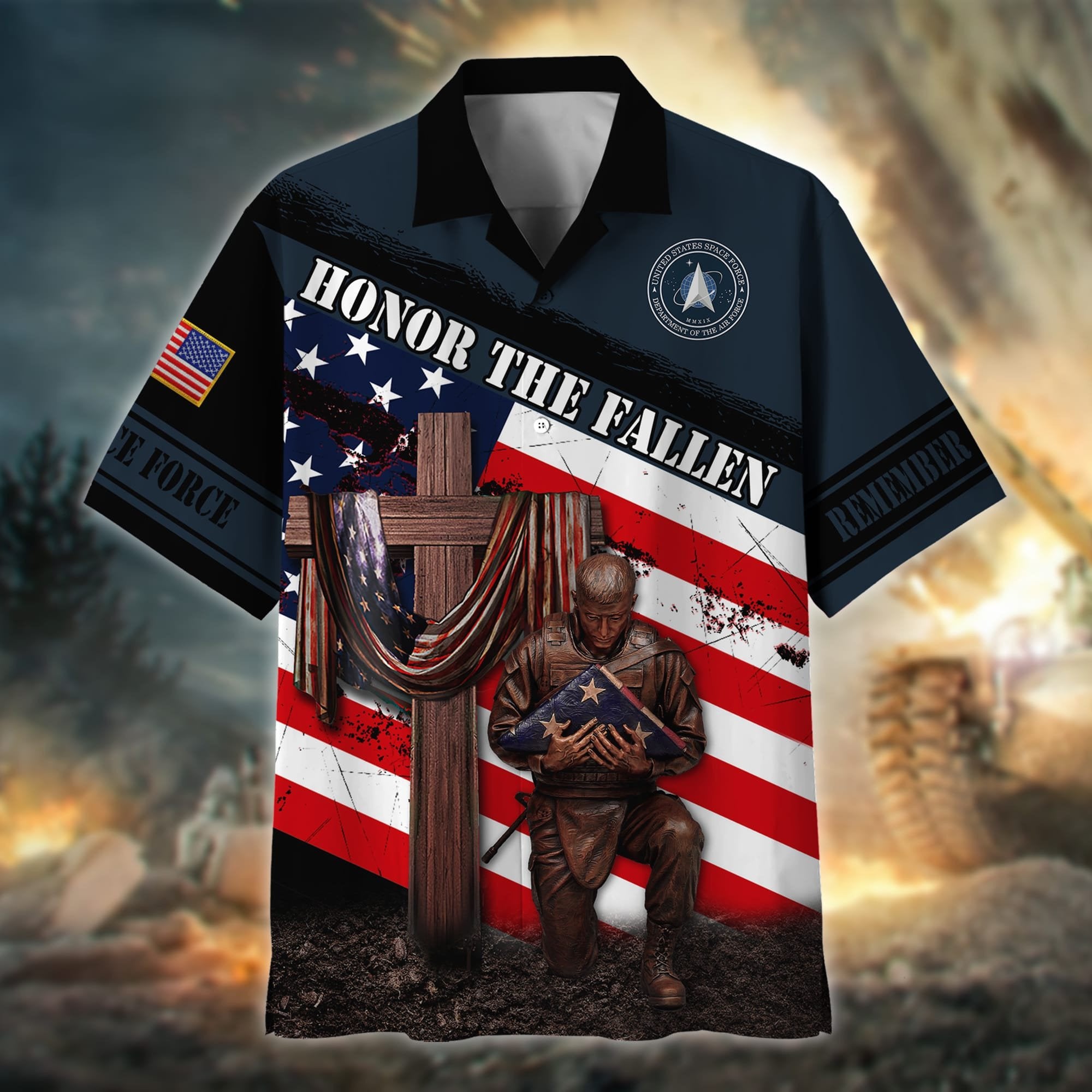 Premium Honor The Fallen US Veteran Polo And Hawaii Shirt NPVC220202