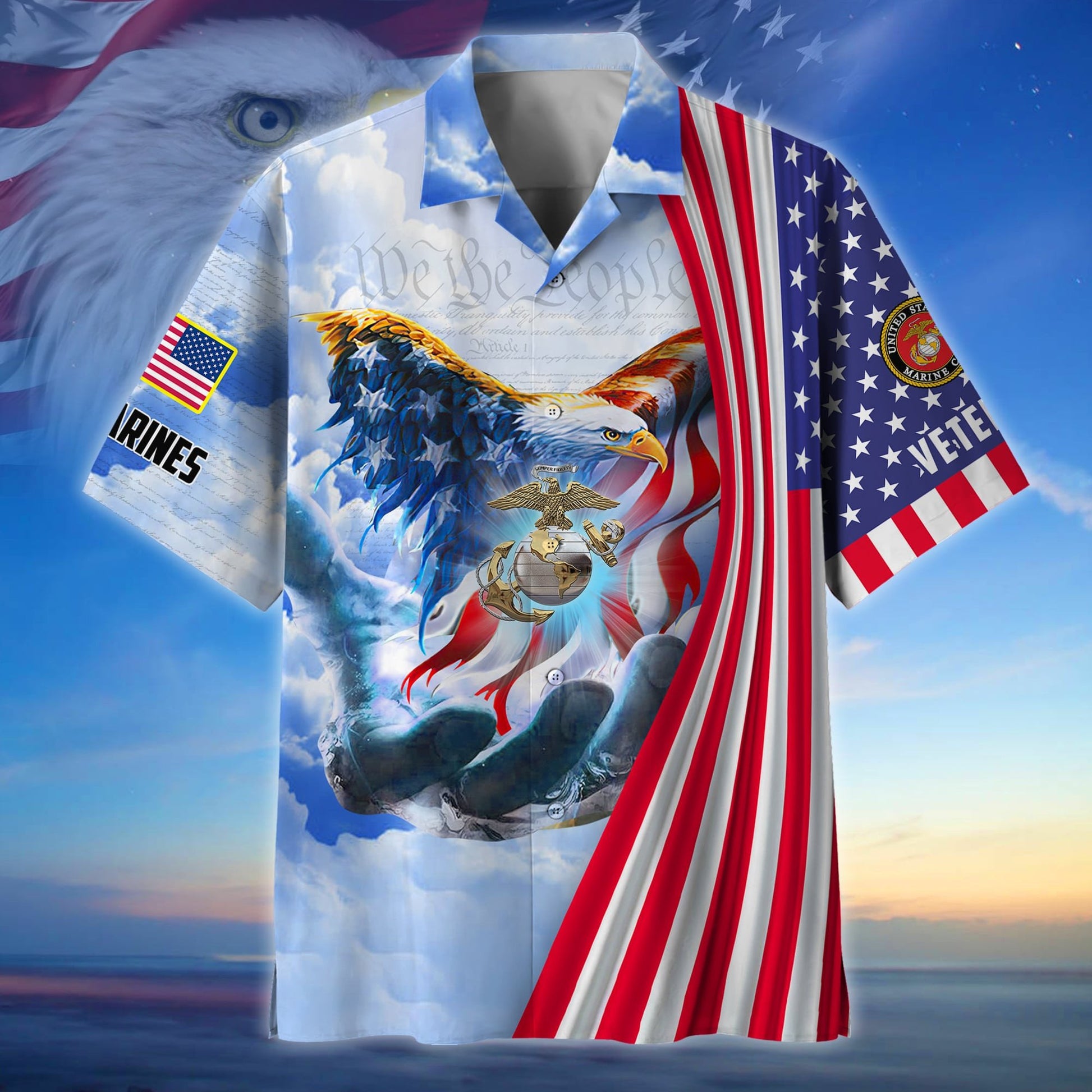 Premium American Pride US Veteran Hawaii Shirt NPVC290501