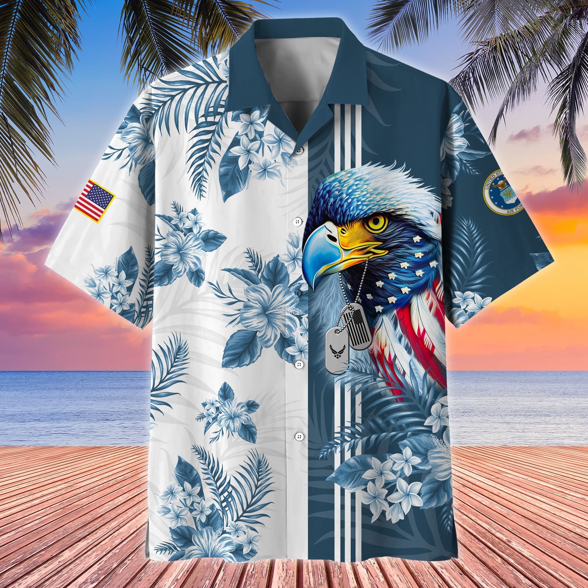 Premium Eagle US Veteran Hawaii Shirt NPVC150601