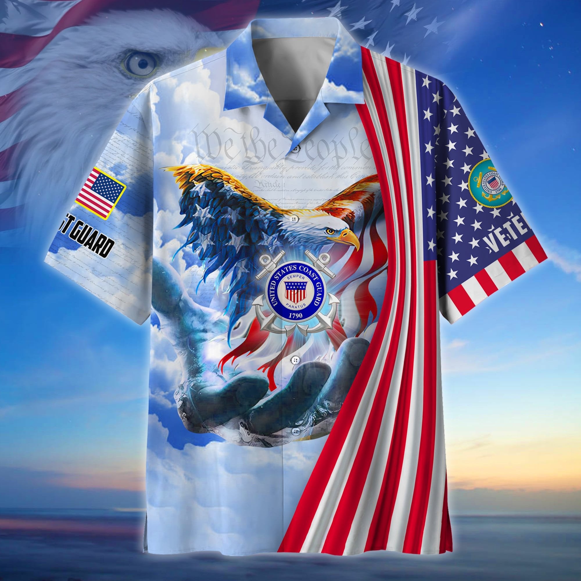 Premium American Pride US Veteran Hawaii Shirt NPVC290501