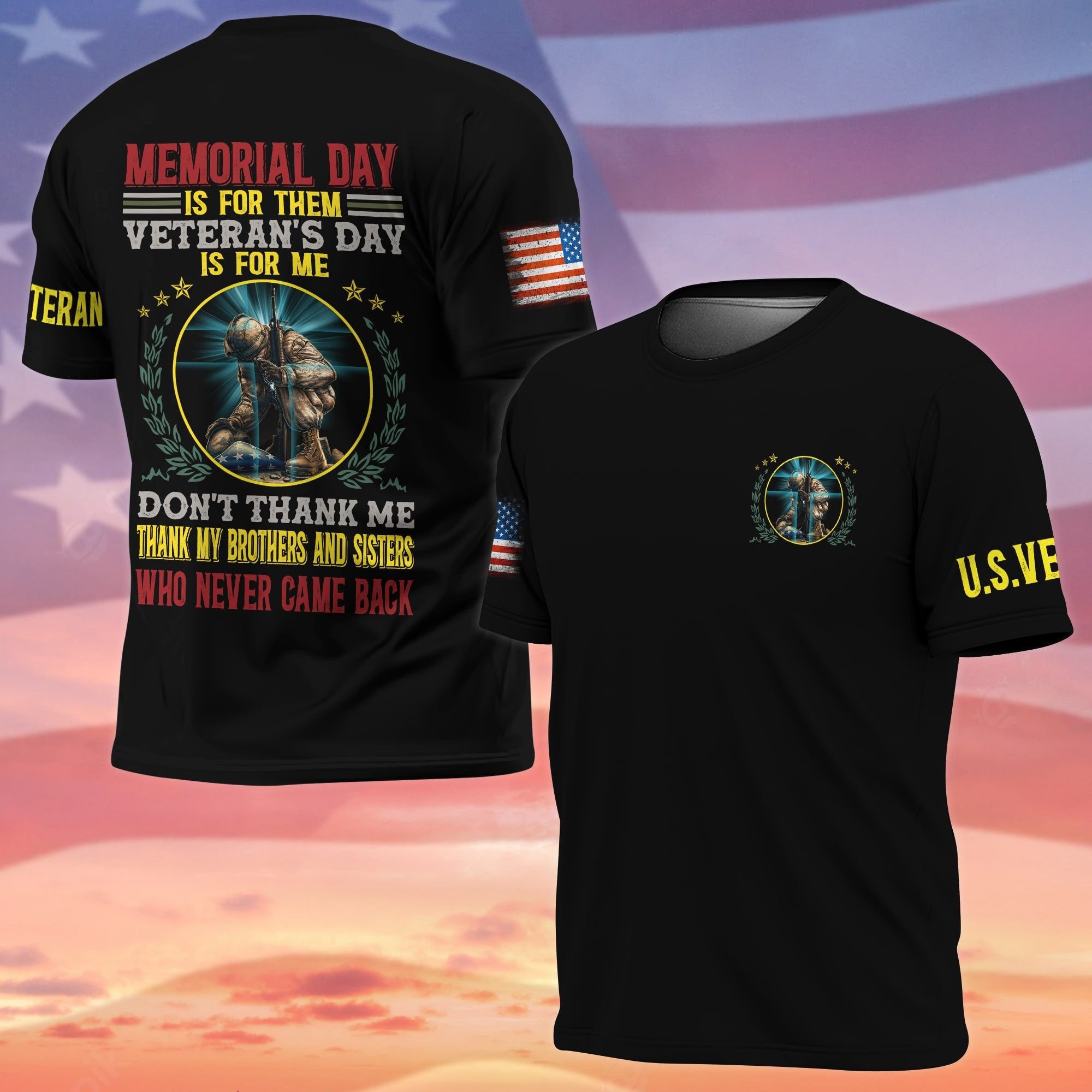 Premium Memorial Day Is For Them Veteran's Day Is For Me US Veteran T-Shirt NPVC060203