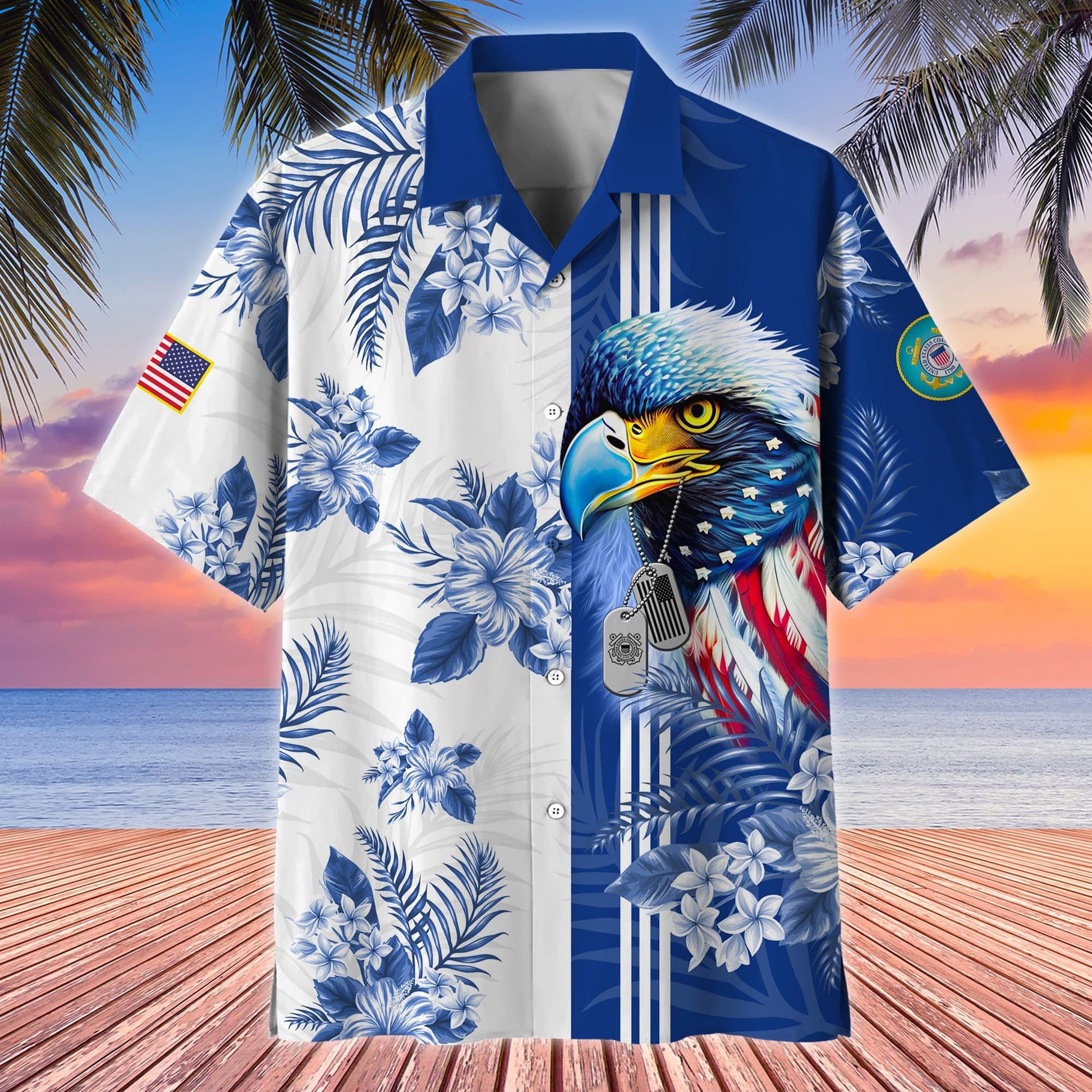 Premium Eagle US Veteran Hawaii Shirt NPVC150601