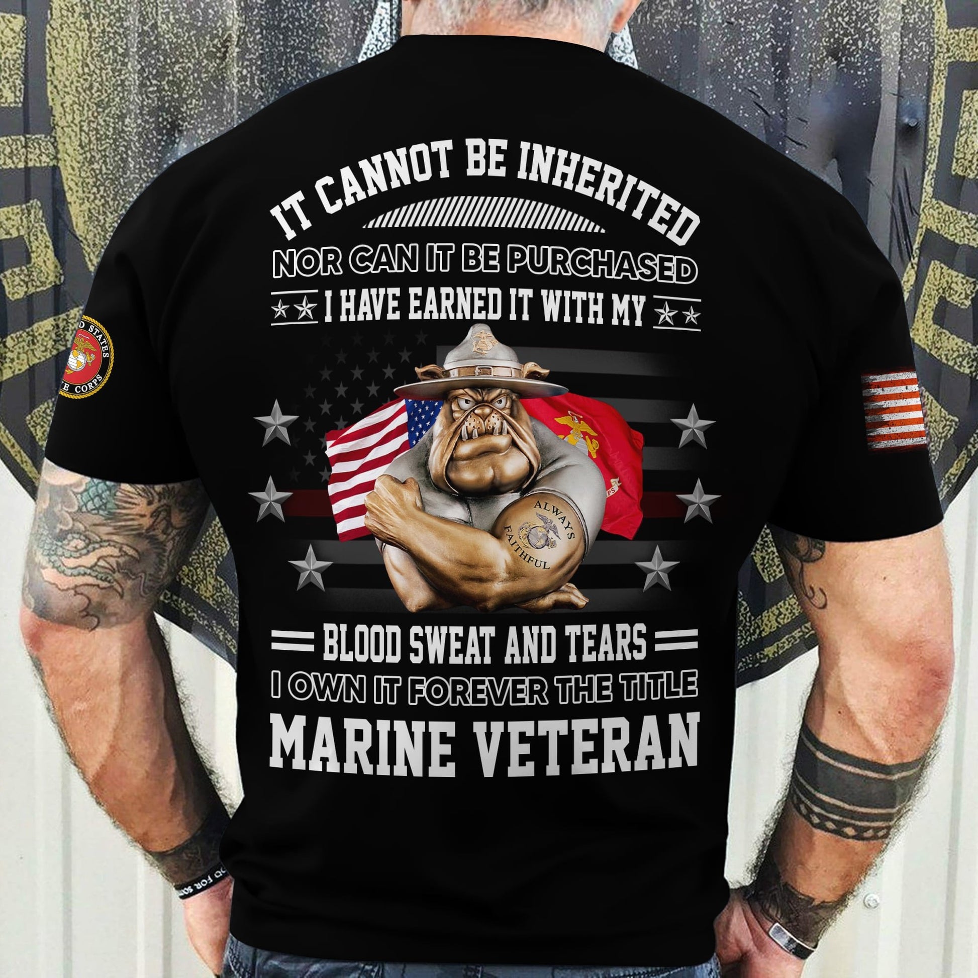 Premium I Have Earned It With My Blood Sweat And Tears US Veteran T-Shirt NPVC210401