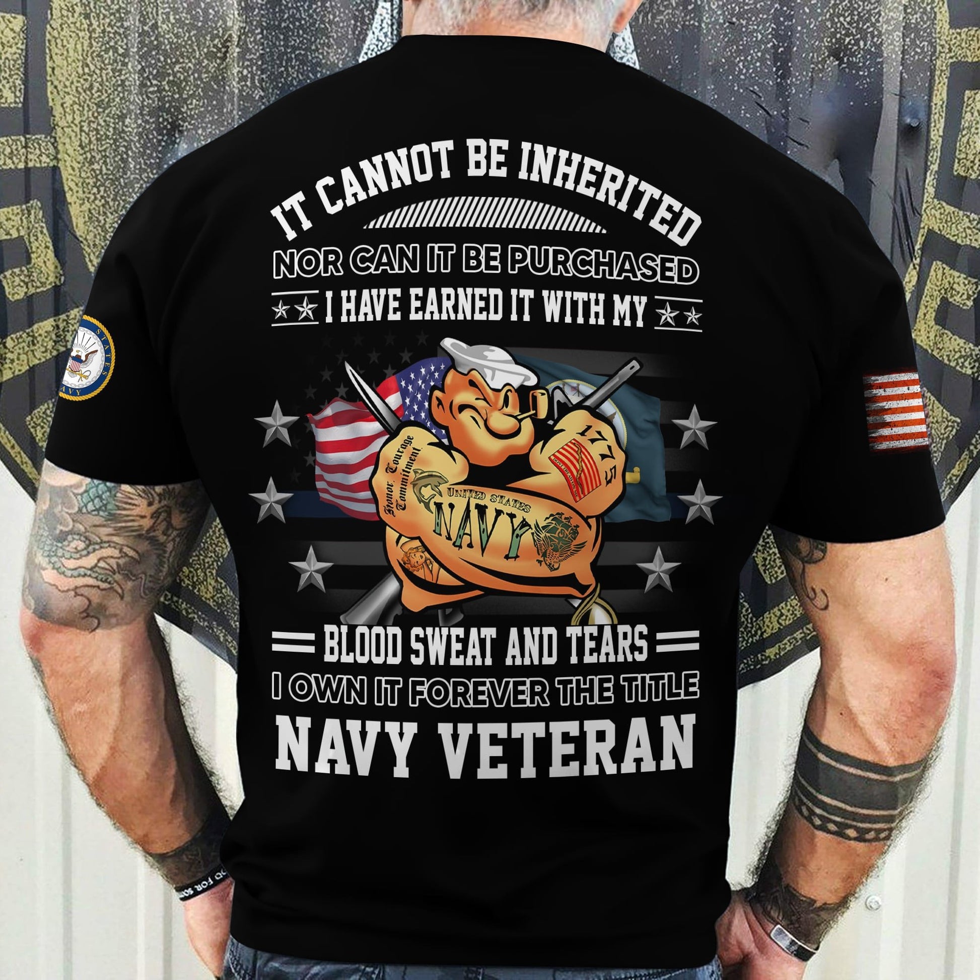 Premium I Have Earned It With My Blood Sweat And Tears US Veteran T-Shirt NPVC210401