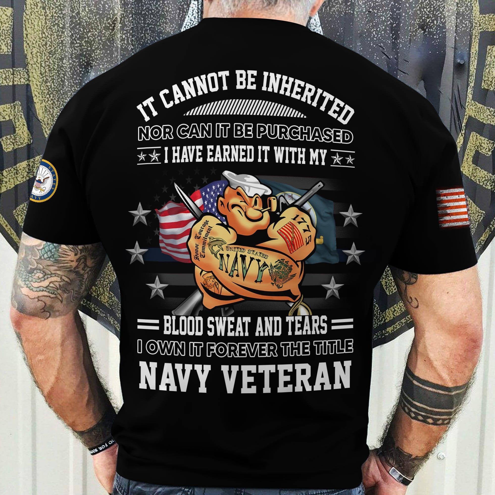 Premium I Have Earned It With My Blood Sweat And Tears US Veteran T-Shirt NPVC210401