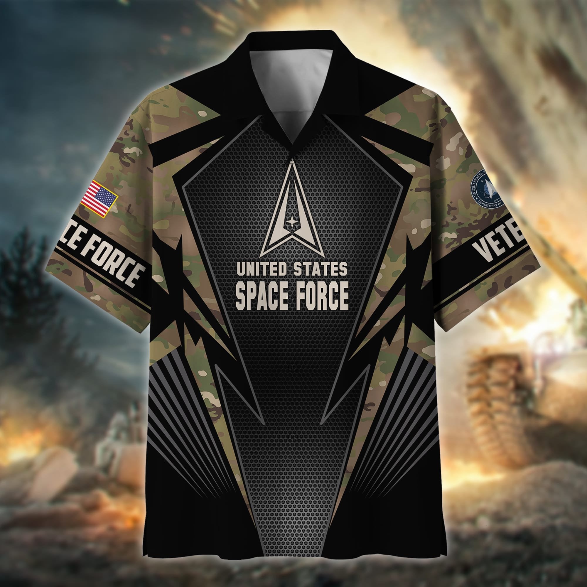 Premium Camo Solider US Veteran Polo Shirt NPVC140301