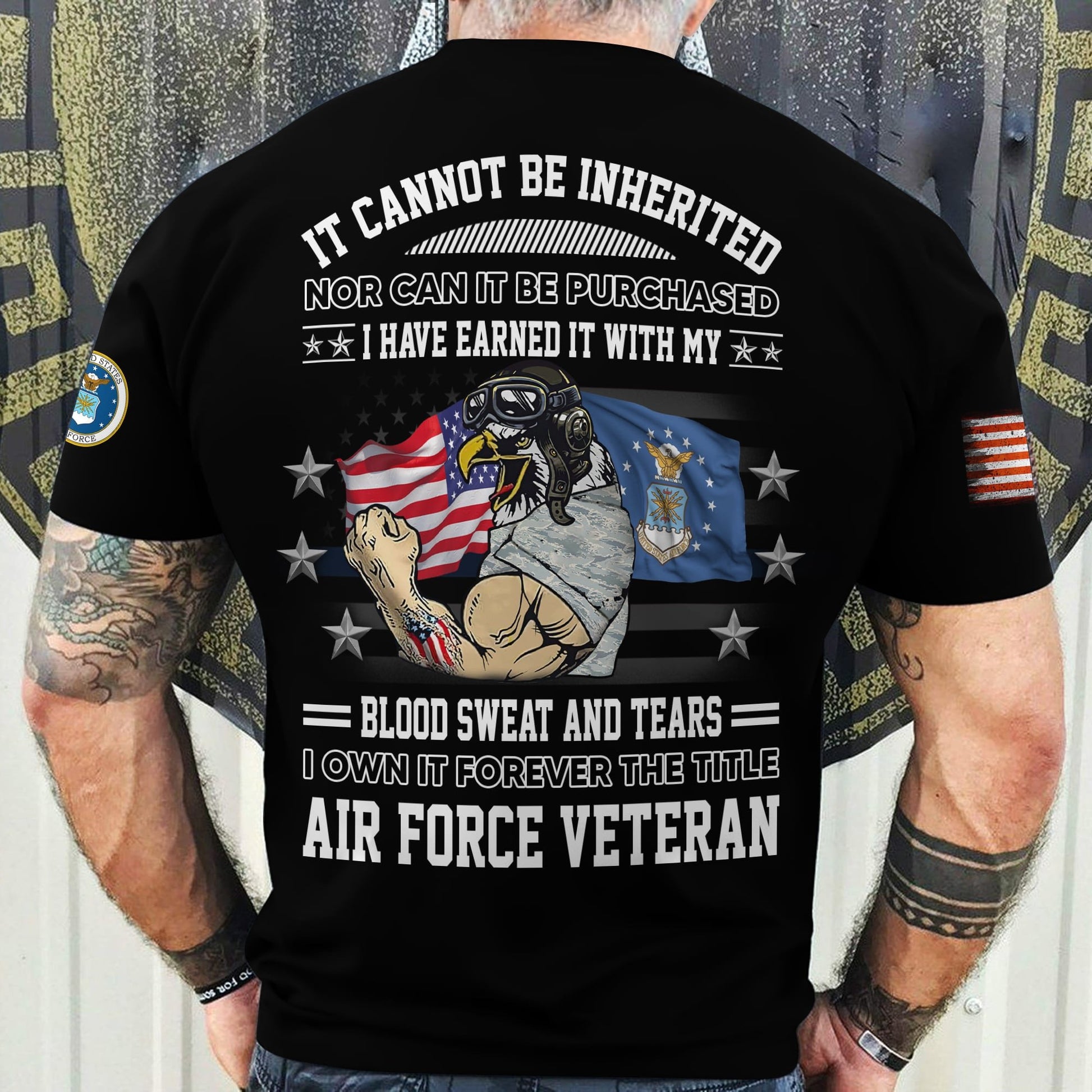 Premium I Have Earned It With My Blood Sweat And Tears US Veteran T-Shirt NPVC210401