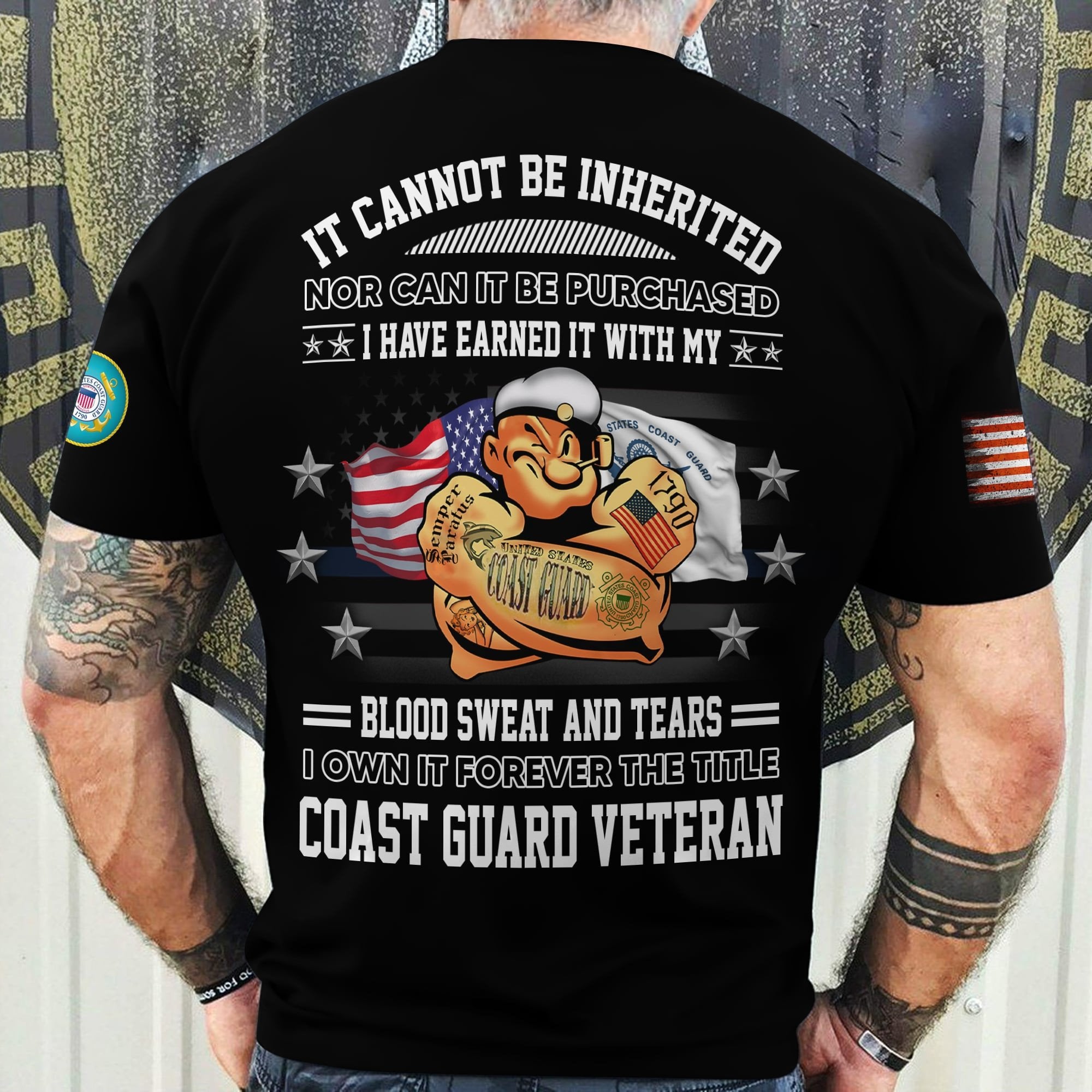 Premium I Have Earned It With My Blood Sweat And Tears US Veteran T-Shirt NPVC210401