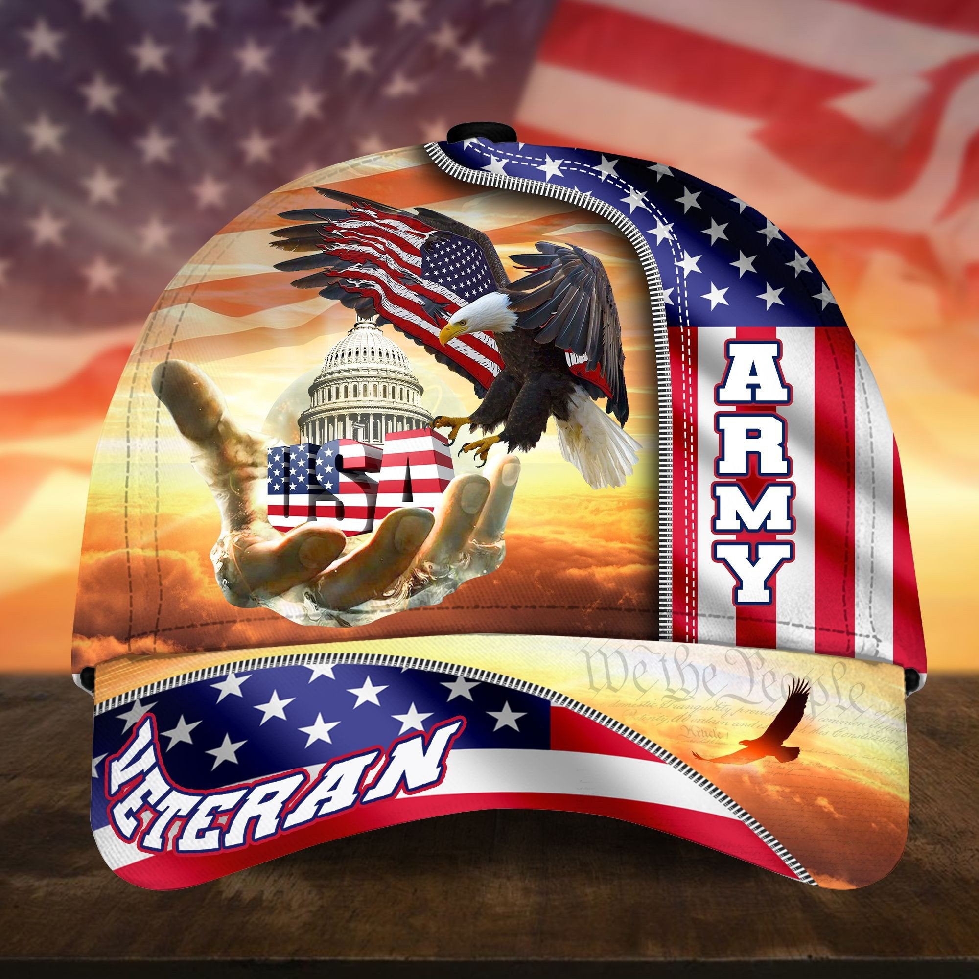 Unique American Patriot US Veteran Cap NPVC070603