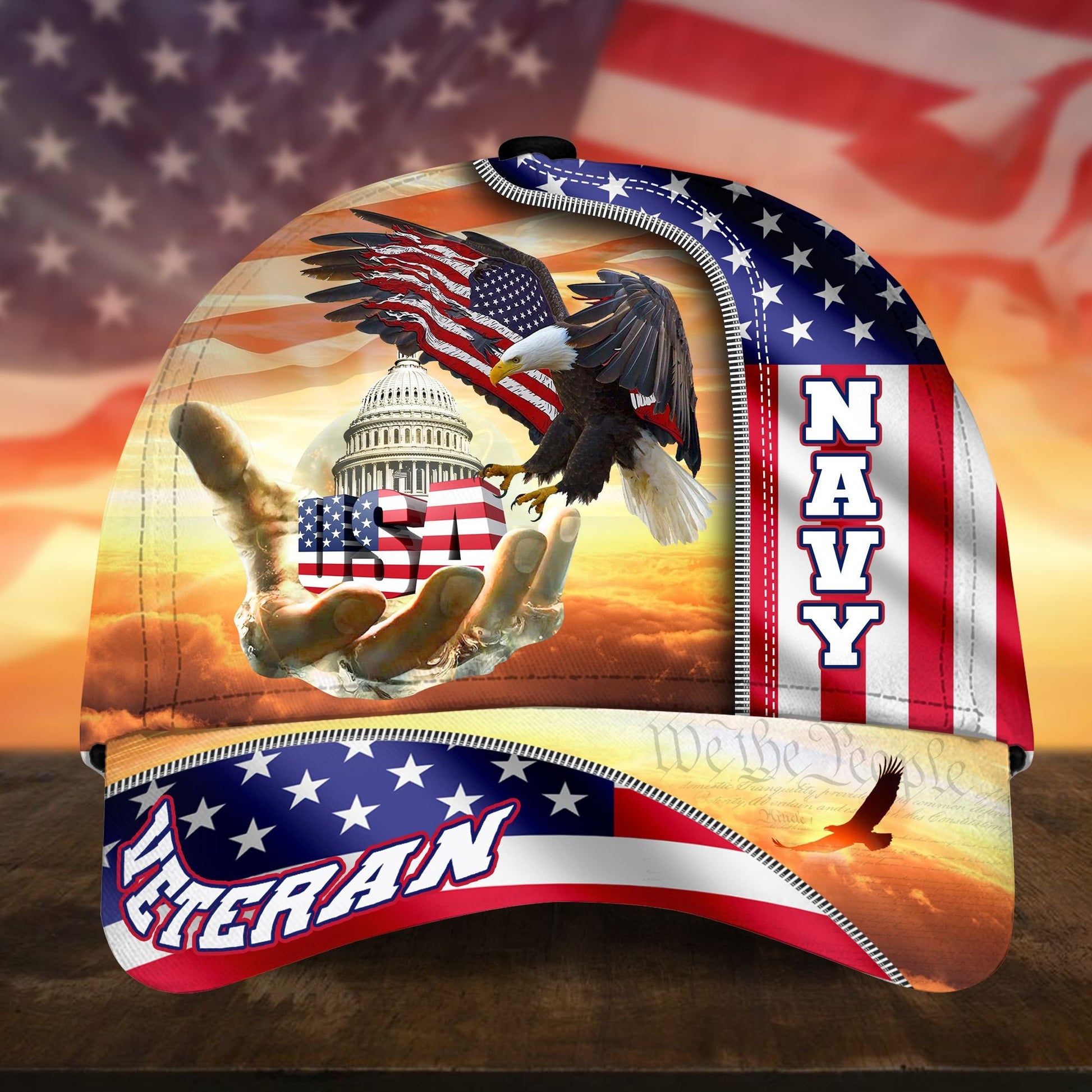 Unique American Patriot US Veteran Cap NPVC070603