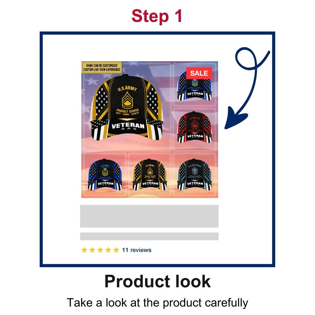 Unique Customized US Veteran Cap NPVC060404