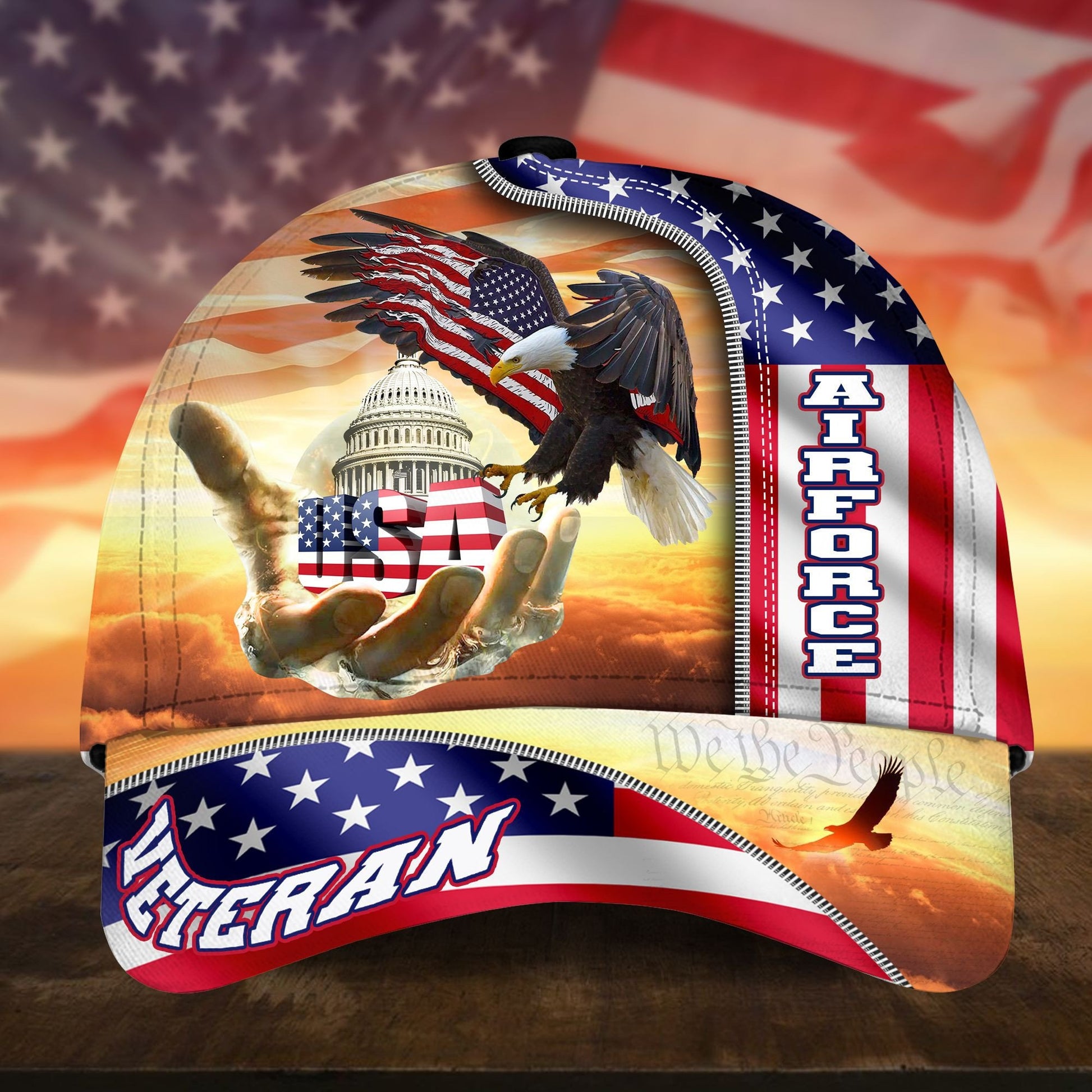 Unique American Patriot US Veteran Cap NPVC070603