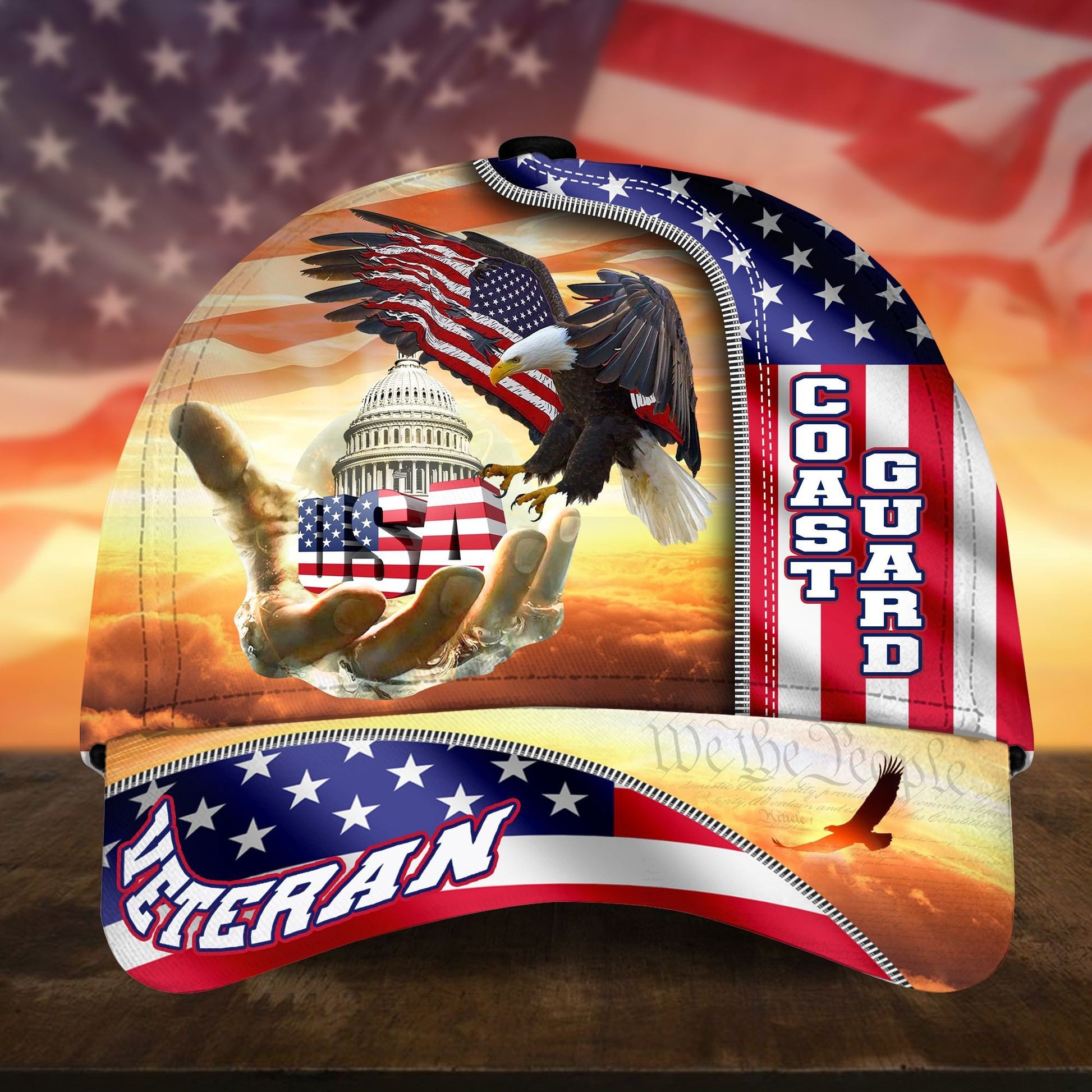 Unique American Patriot US Veteran Cap NPVC070603