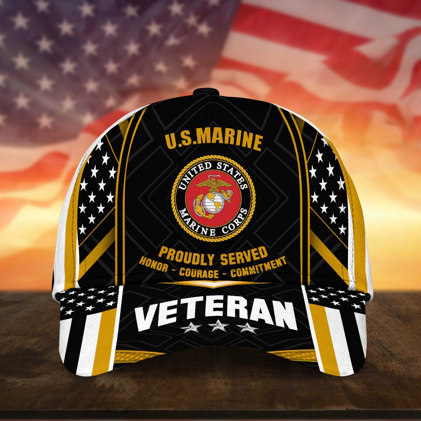 Premium U.S Multiple Service Veteran 3D Cap NPVC260403