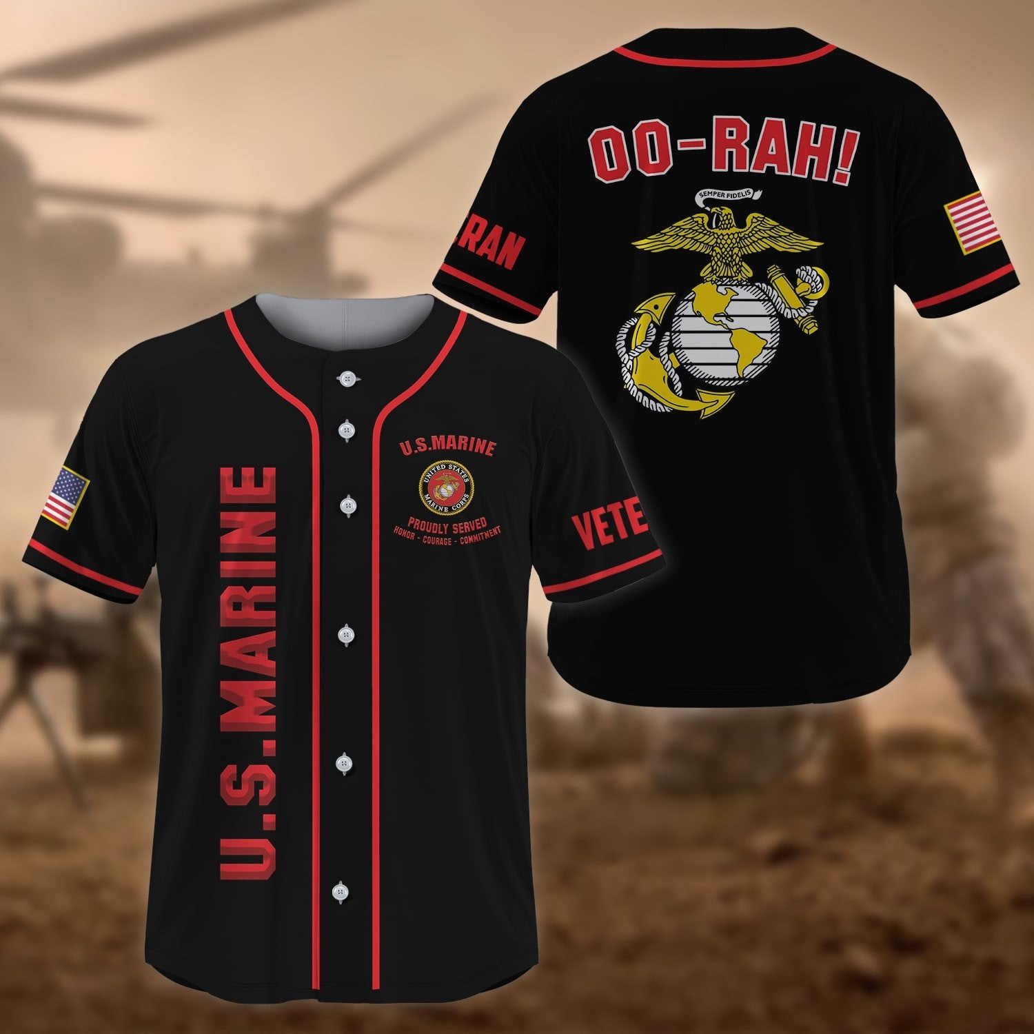 Premium US Veteran Baseball Jersey NPVC270201