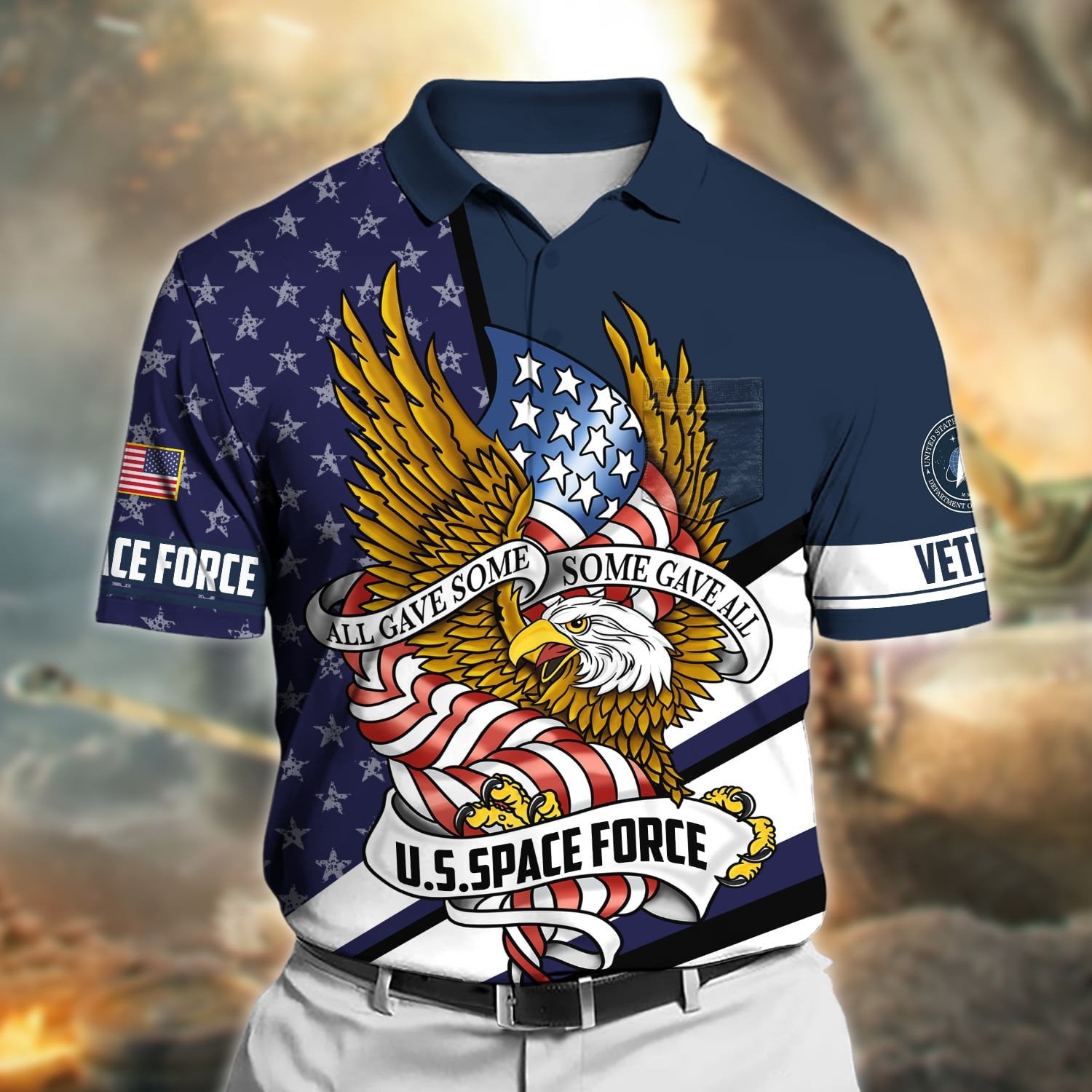 Premium All Gave Some Some Gave All US Veteran Polo Shirt With Pocket NPVC260405